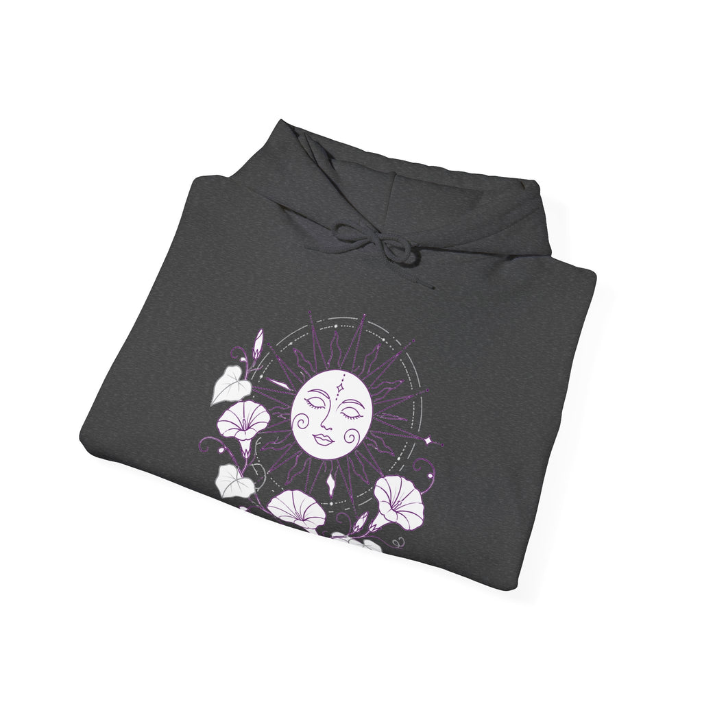 Matching Couple Sweatshirt - Sun & Moon Matching Couple Hooded Sweatshirt Minimalist Art His Hers Valentine Gift - Design B