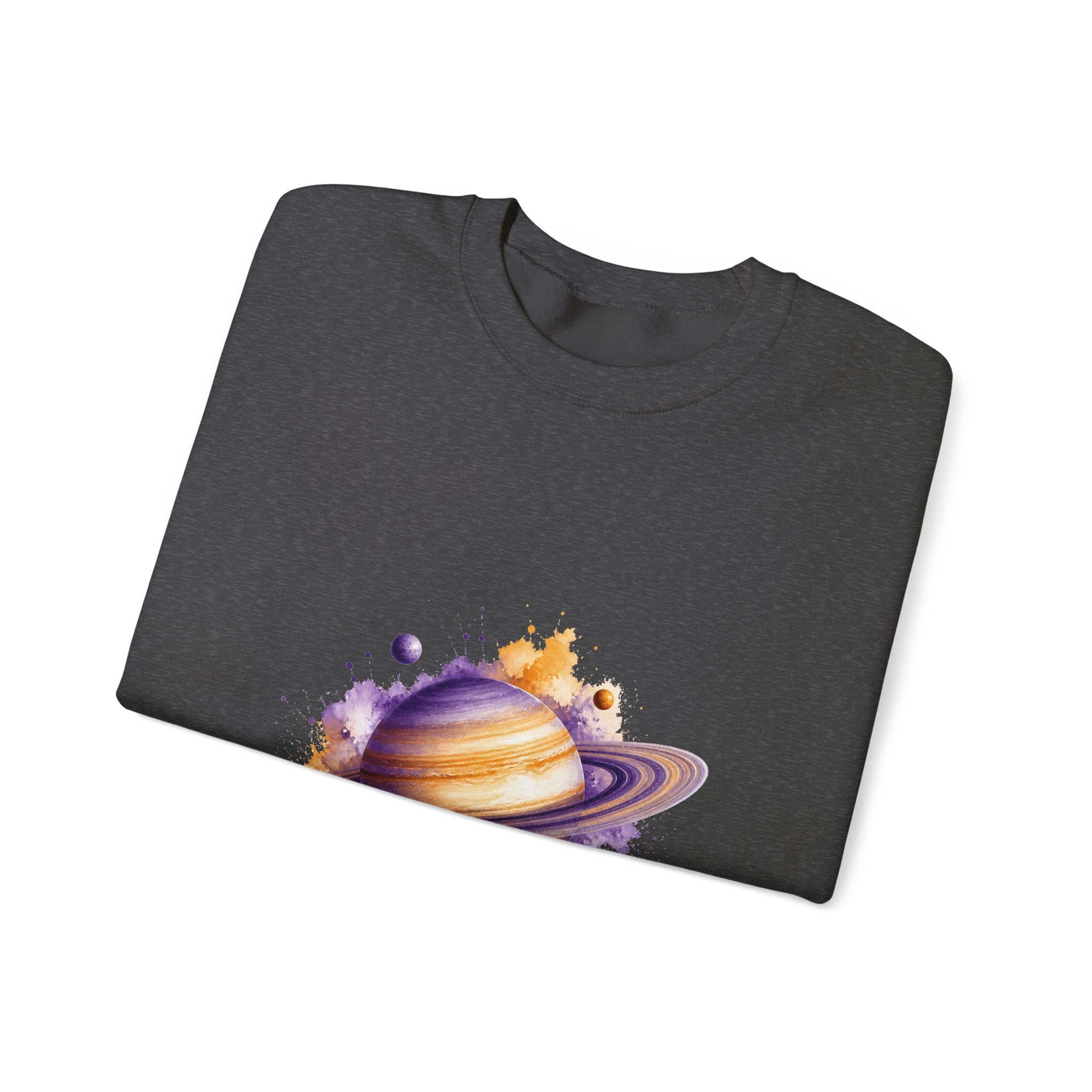 Matching Couple Sweatshirt - Saturn & Jupiter Matching Couple Comfort Colors Crew Watercolor Art His Hers Birthday Gift - Design A