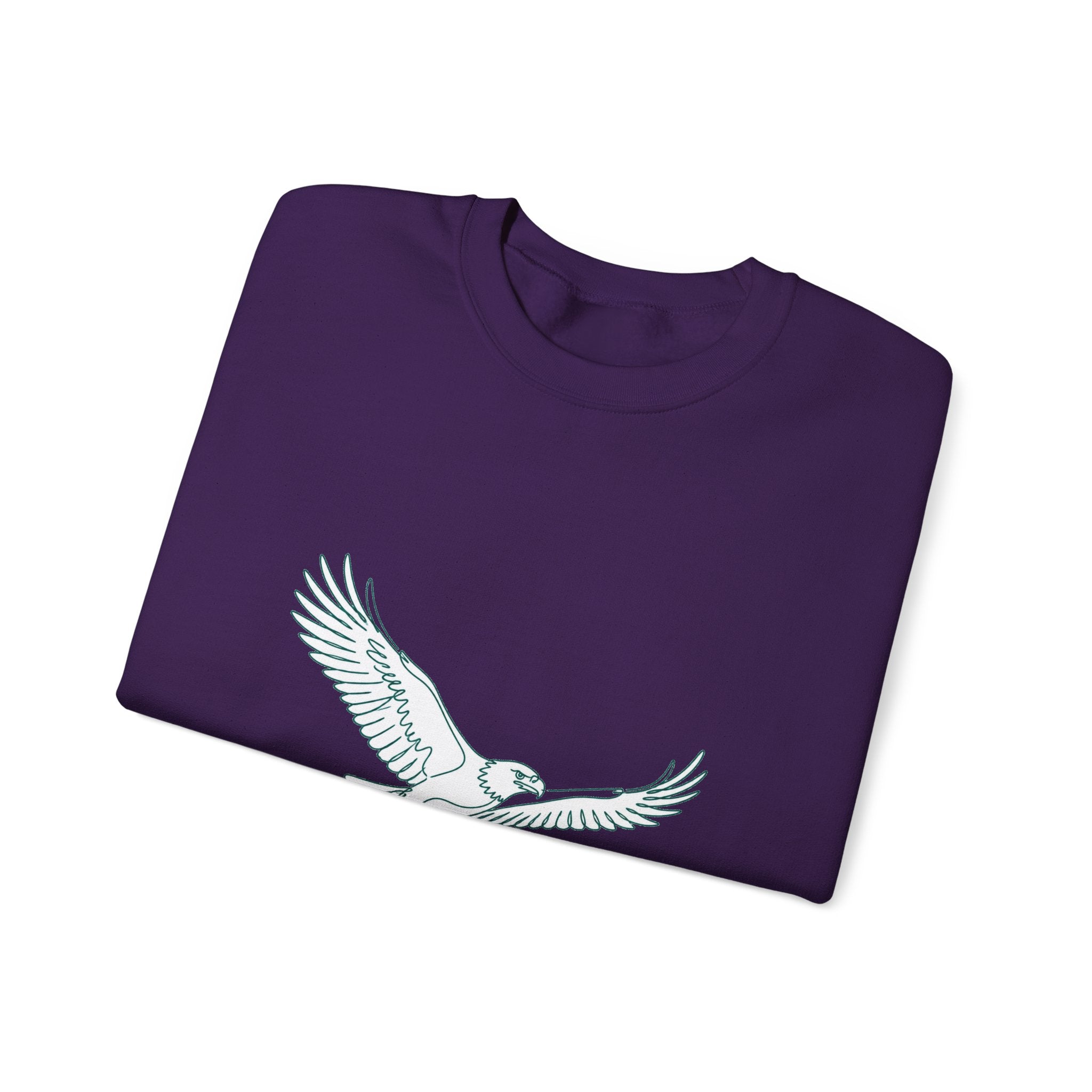 Matching Couple Sweatshirt - Eagle & Whale Matching Couple Crewneck Sweatshirt Minimalist Art His Hers Valentine Gift - Design A