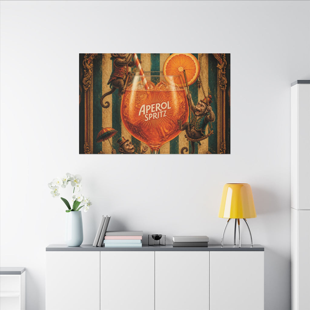 Aperol Spritz Monkeys Wall Art Canvas 16×20 Baroque Home Office Decor Maximalist Print
