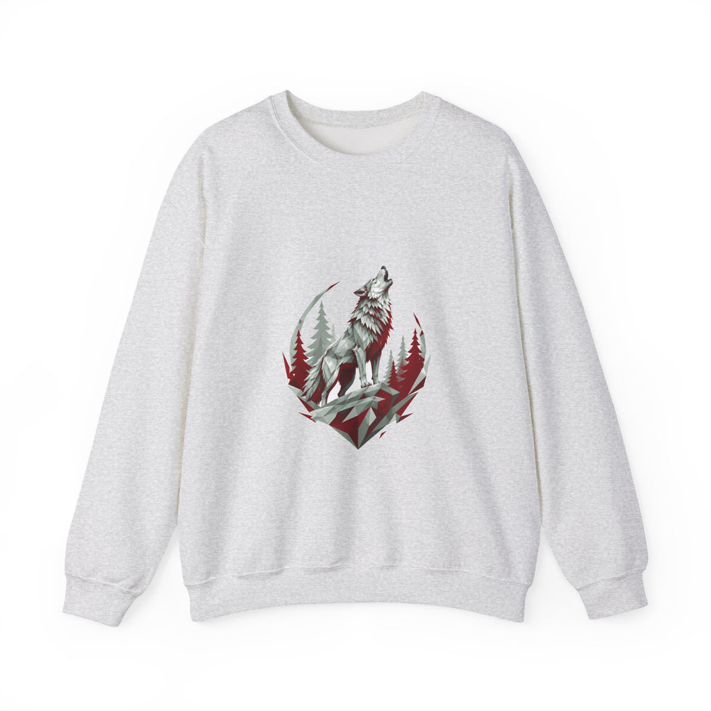 Matching Couple Sweatshirt - Wolf & Dove Matching Couple Premium Fleece Sweatshirt Geometric Art His Hers Love Gift - Design A