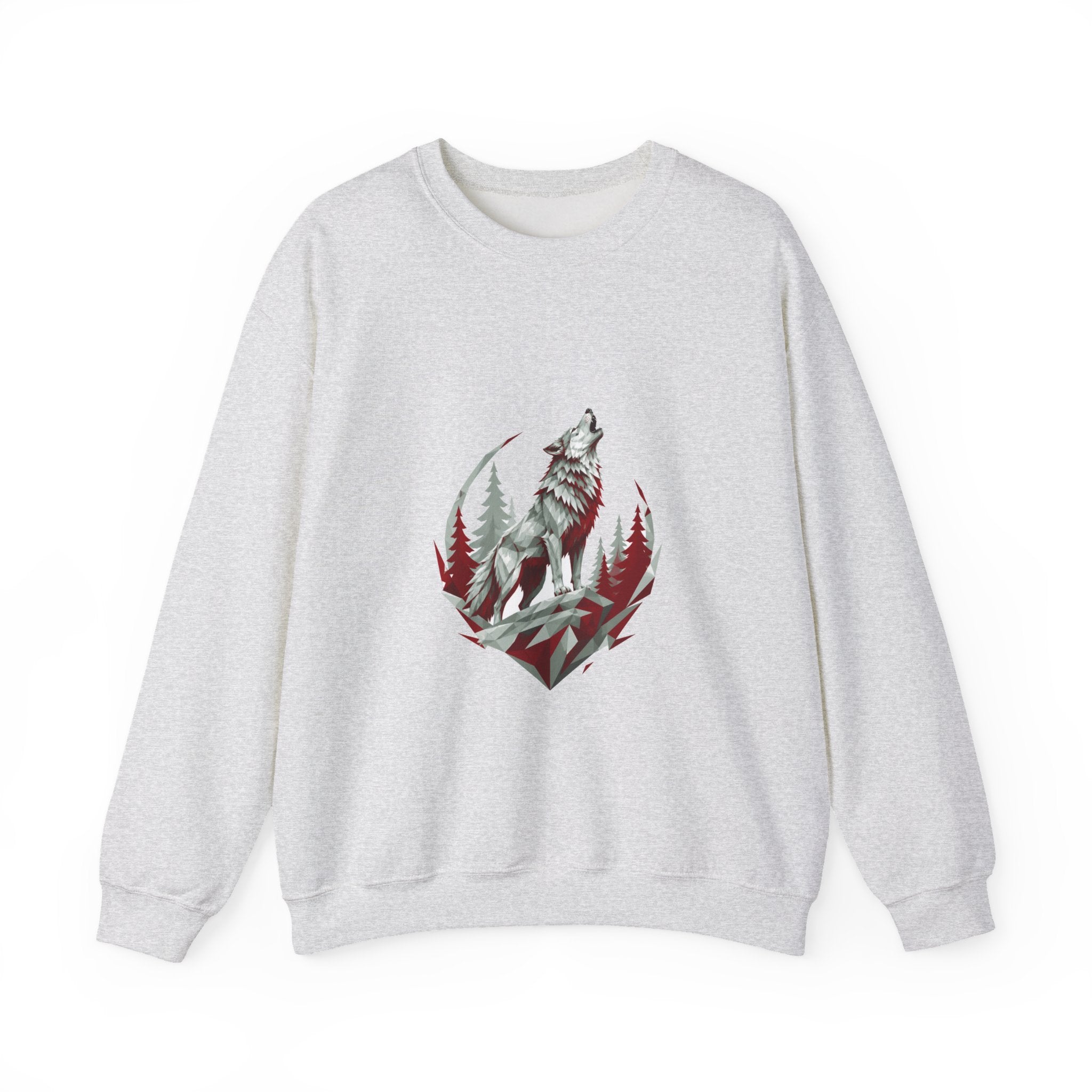 Matching Couple Sweatshirt - Wolf & Dove Matching Couple Premium Fleece Sweatshirt Geometric Art His Hers Love Gift - Design A