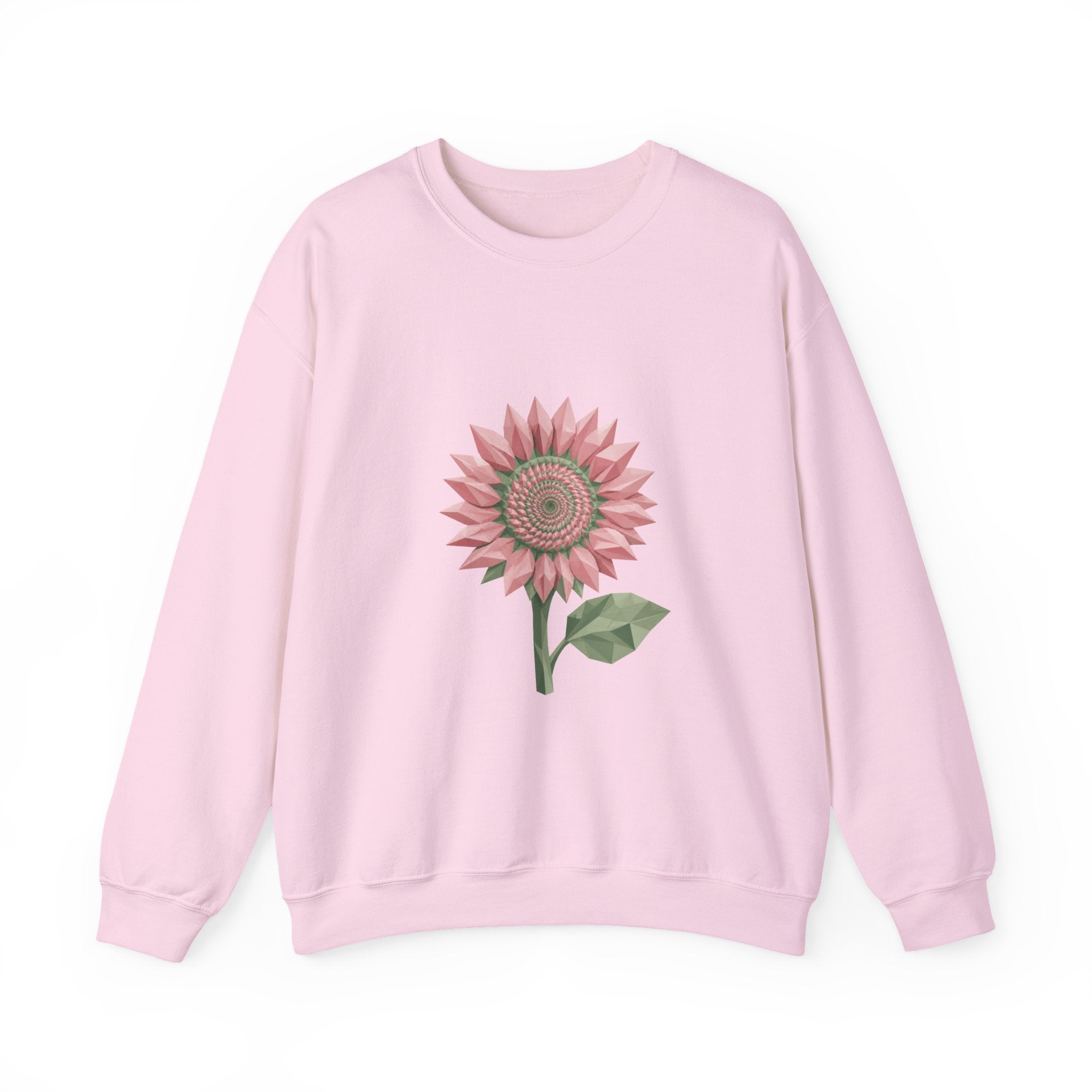 Matching Couple Sweatshirt - Sunflower & Moonflower Matching Couple Crewneck Sweatshirt Geometric Art His Hers Couple Gift - Design A