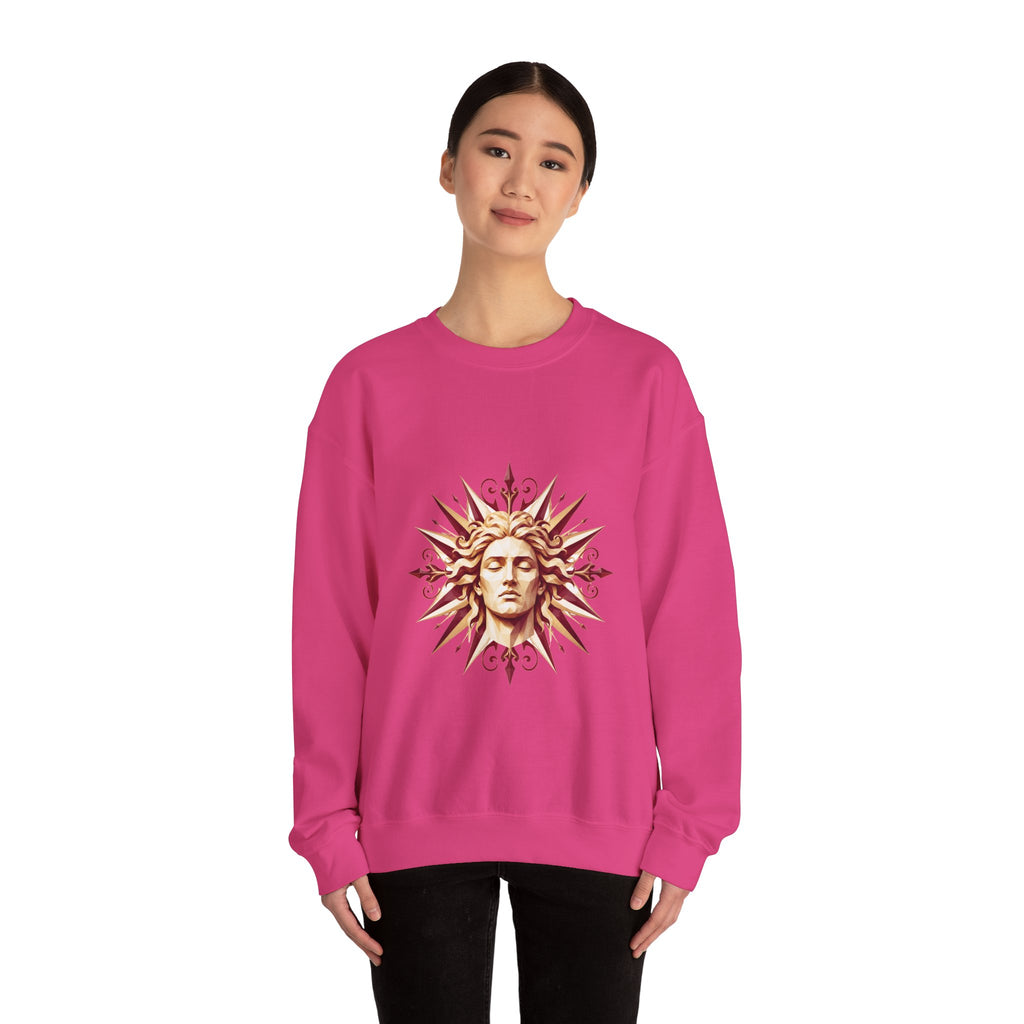 Matching Couple Sweatshirt - Helios & Selene Matching Couple Comfort Colors Crew Geometric Art His Hers Love Gift - Design A