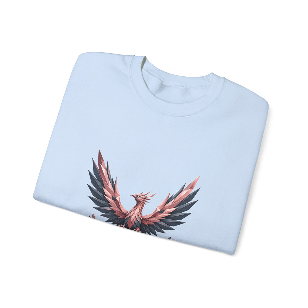 Matching Couple Sweatshirt - Dragon & Phoenix Matching Couple Crewneck Sweatshirt Geometric Art His Hers Couple Gift - Design B