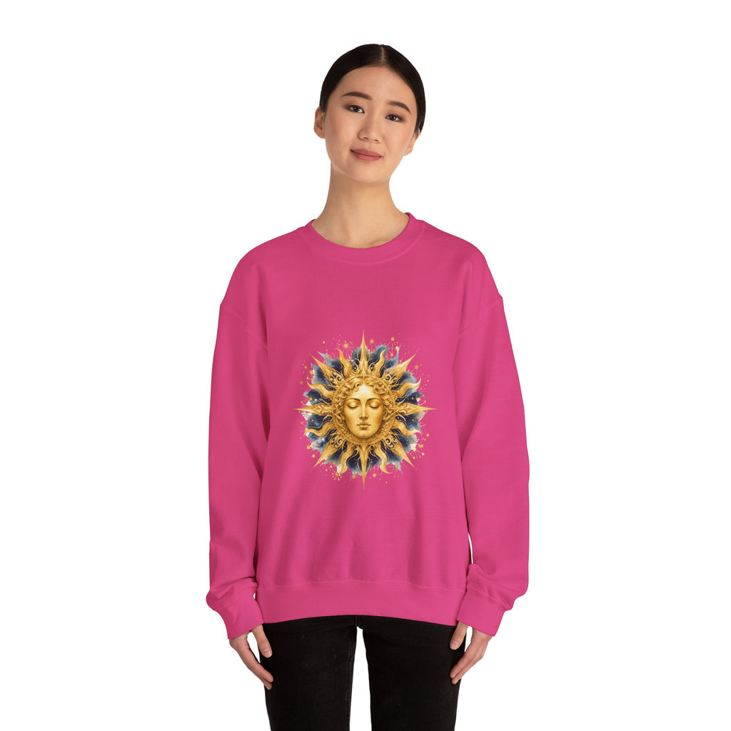 Matching Couple Sweatshirt - Helios & Selene Matching Couple Comfort Colors Crew Watercolor Art His Hers Birthday Gift - Design A