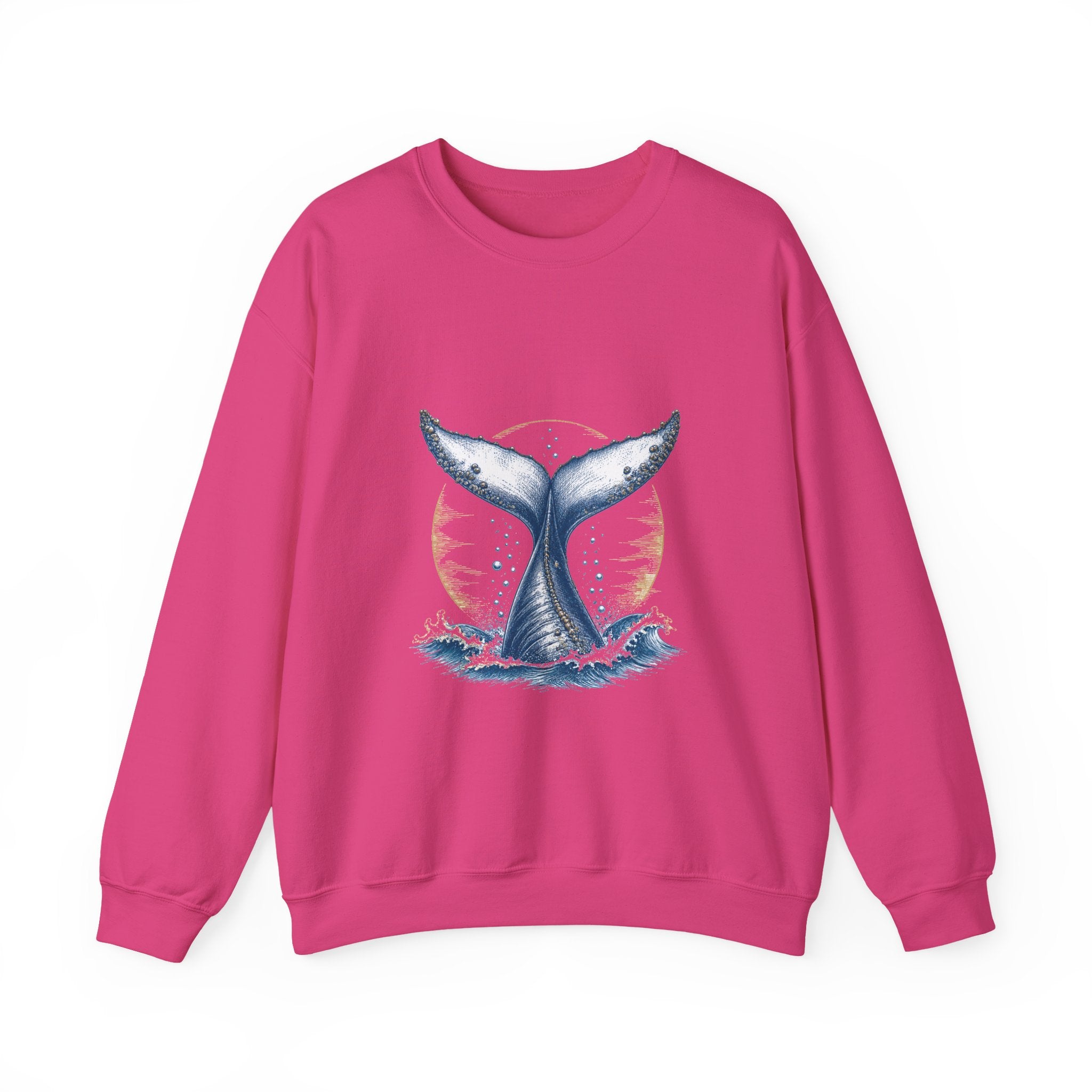 Matching Couple Sweatshirt - Eagle & Whale Matching Couple Comfort Colors Crew Hand-Drawn Art His Hers Anniversary Gift - Design B