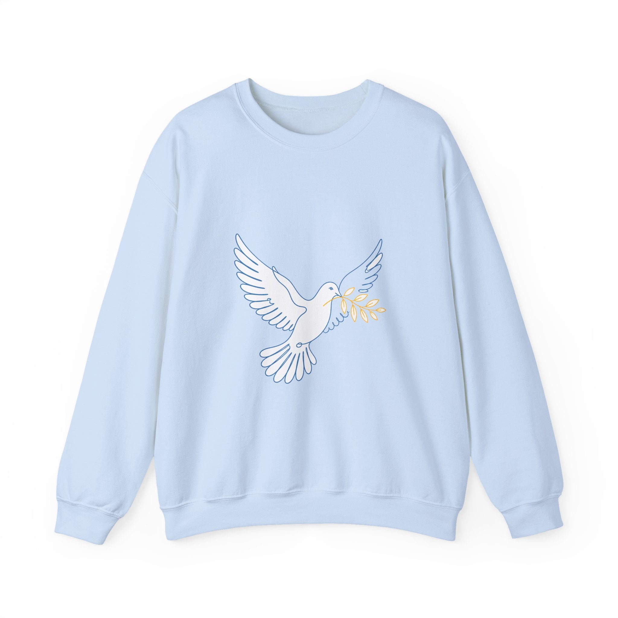 Matching Couple Sweatshirt - Wolf & Dove Matching Couple Crewneck Sweatshirt Minimalist Art His Hers Valentine Gift - Design B