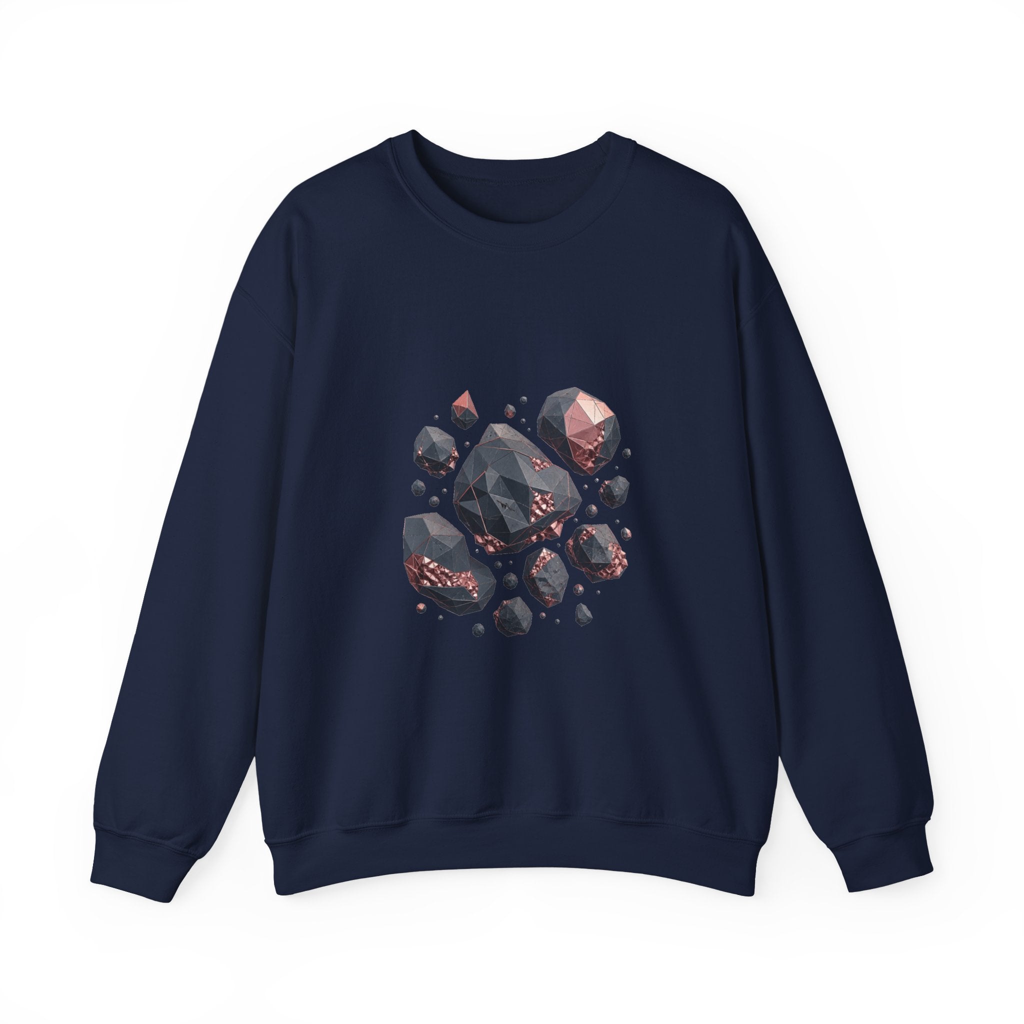 Matching Couple Sweatshirt - Comet & Asteroid Matching Couple Premium Fleece Sweatshirt Geometric Art His Hers Love Gift - Design B