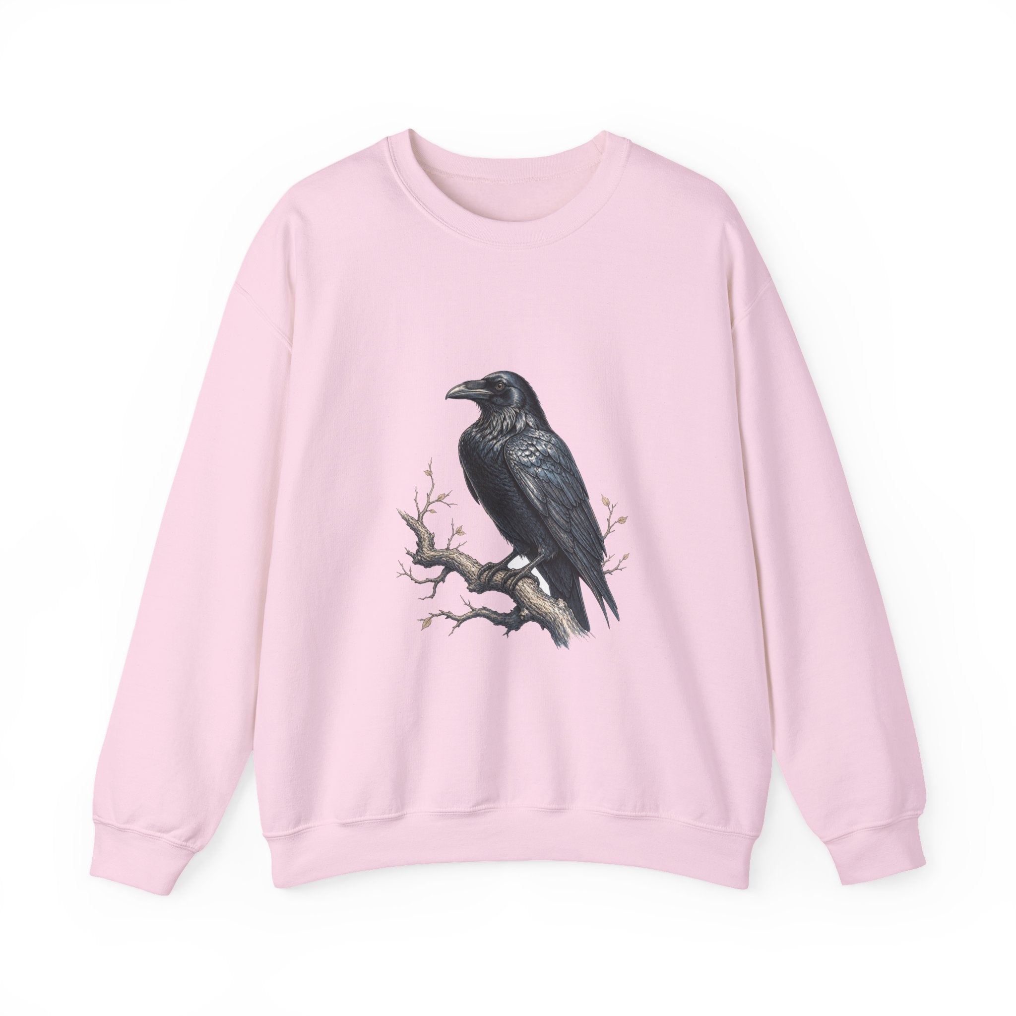 Matching Couple Sweatshirt - Raven & Swan Matching Couple Premium Fleece Sweatshirt Hand-Drawn Art His Hers Anniversary Gift - Design A