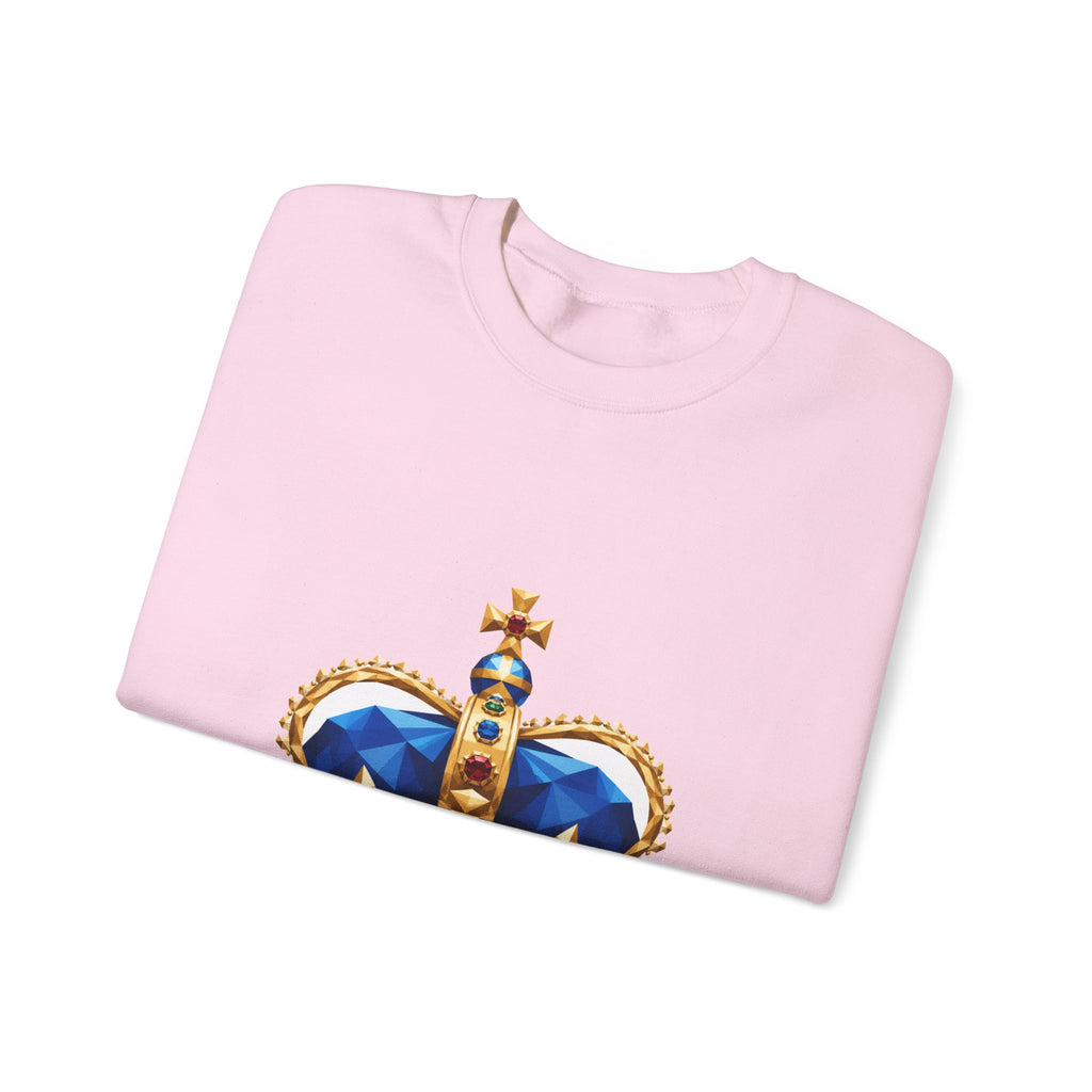 Matching Couple Sweatshirt - Crown & Shield Matching Couple Comfort Colors Crew Geometric Art His Hers Love Gift - Design A