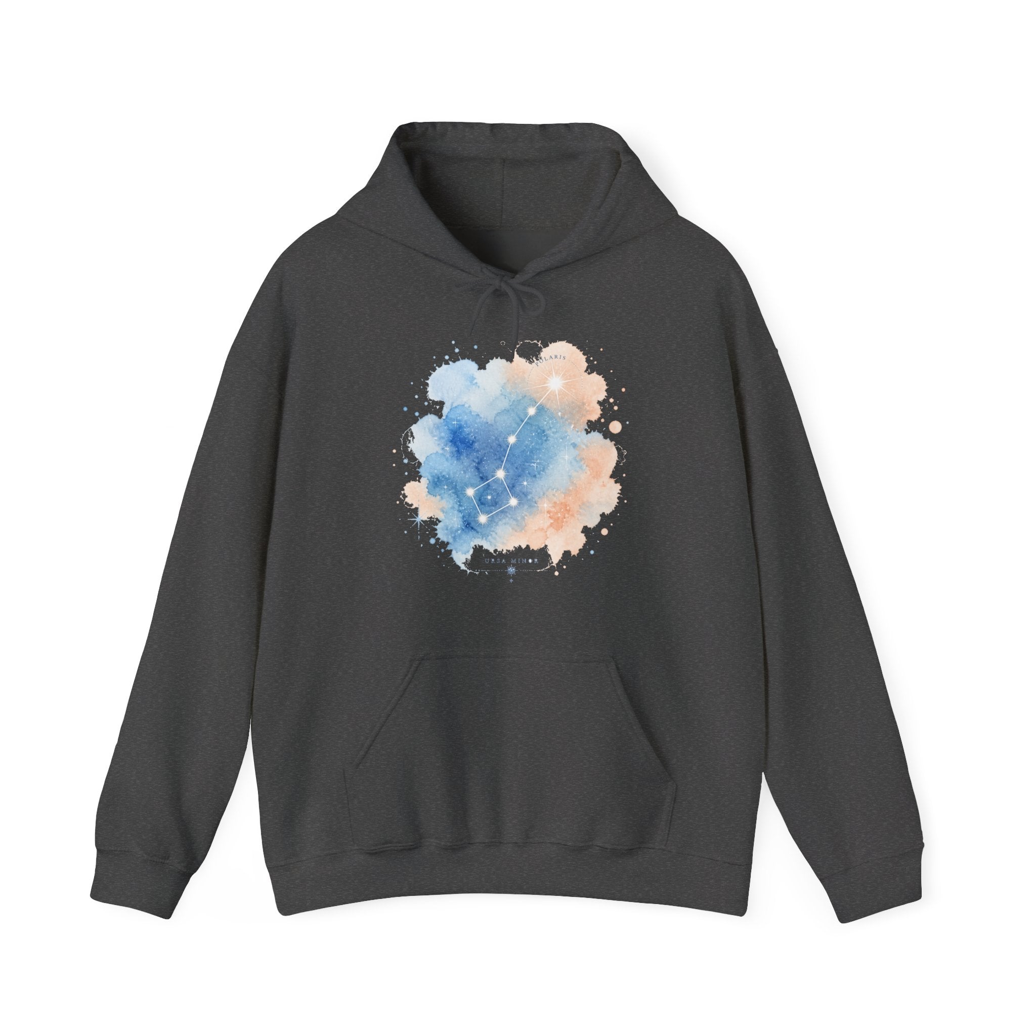 Matching Couple Sweatshirt - Big & Little Dipper Matching Couple Hooded Sweatshirt Watercolor Art His Hers Engagement Gift - Design B