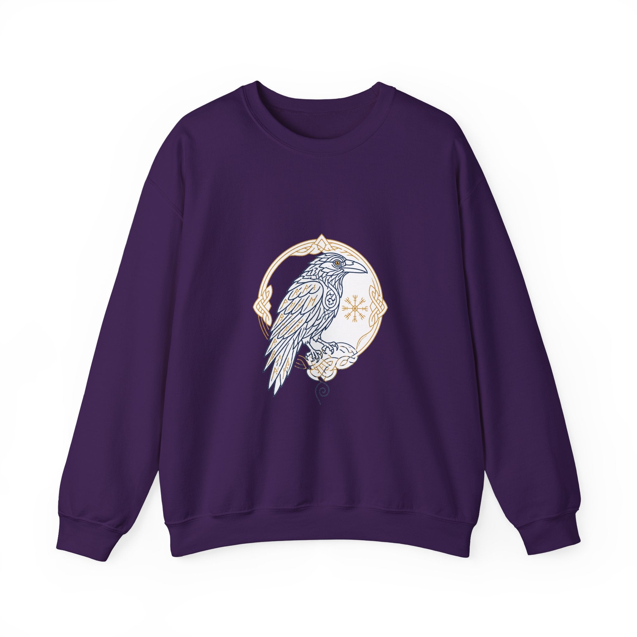 Matching Couple Sweatshirt - Huginn & Muninn Matching Couple Premium Fleece Sweatshirt Minimalist Art His Hers Christmas Gift - Design A