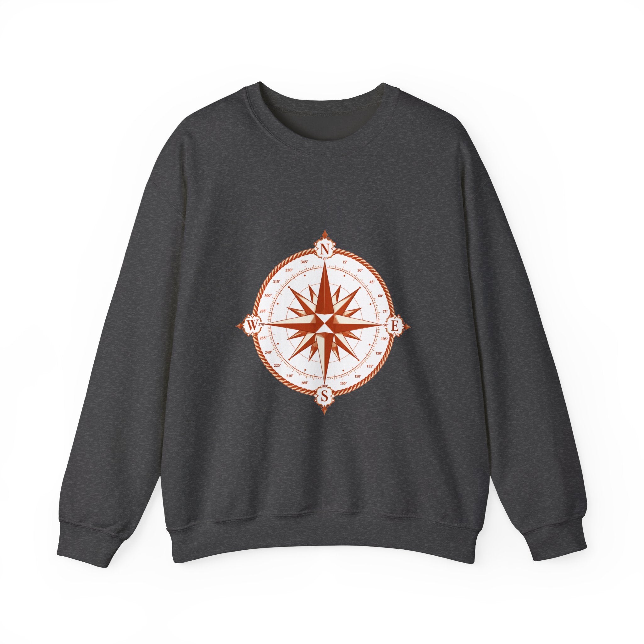 Matching Couple Sweatshirt - Compass North & South Matching Couple Comfort Colors Crew Geometric Art His Hers Love Gift - Design A