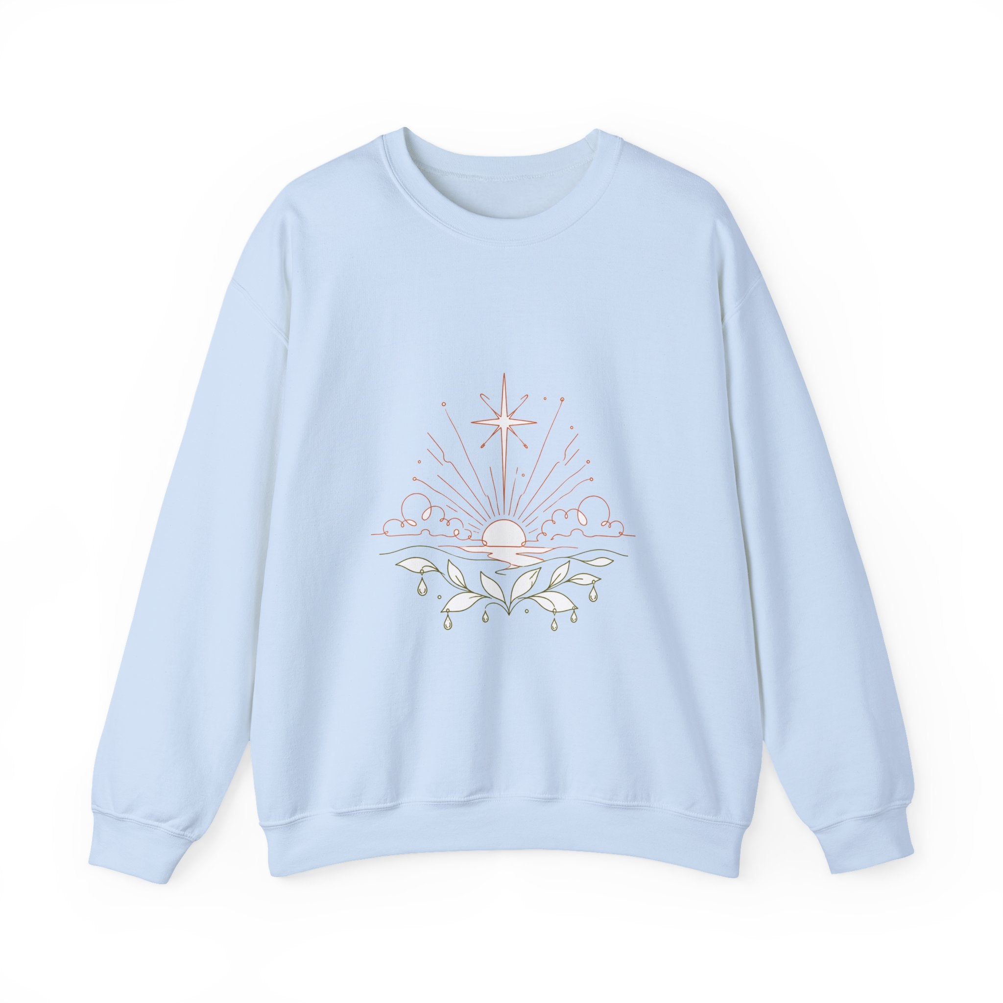 Matching Couple Sweatshirt - Evening & Morning Star Matching Couple Premium Fleece Sweatshirt Minimalist Art His Hers Christmas Gift - Design B