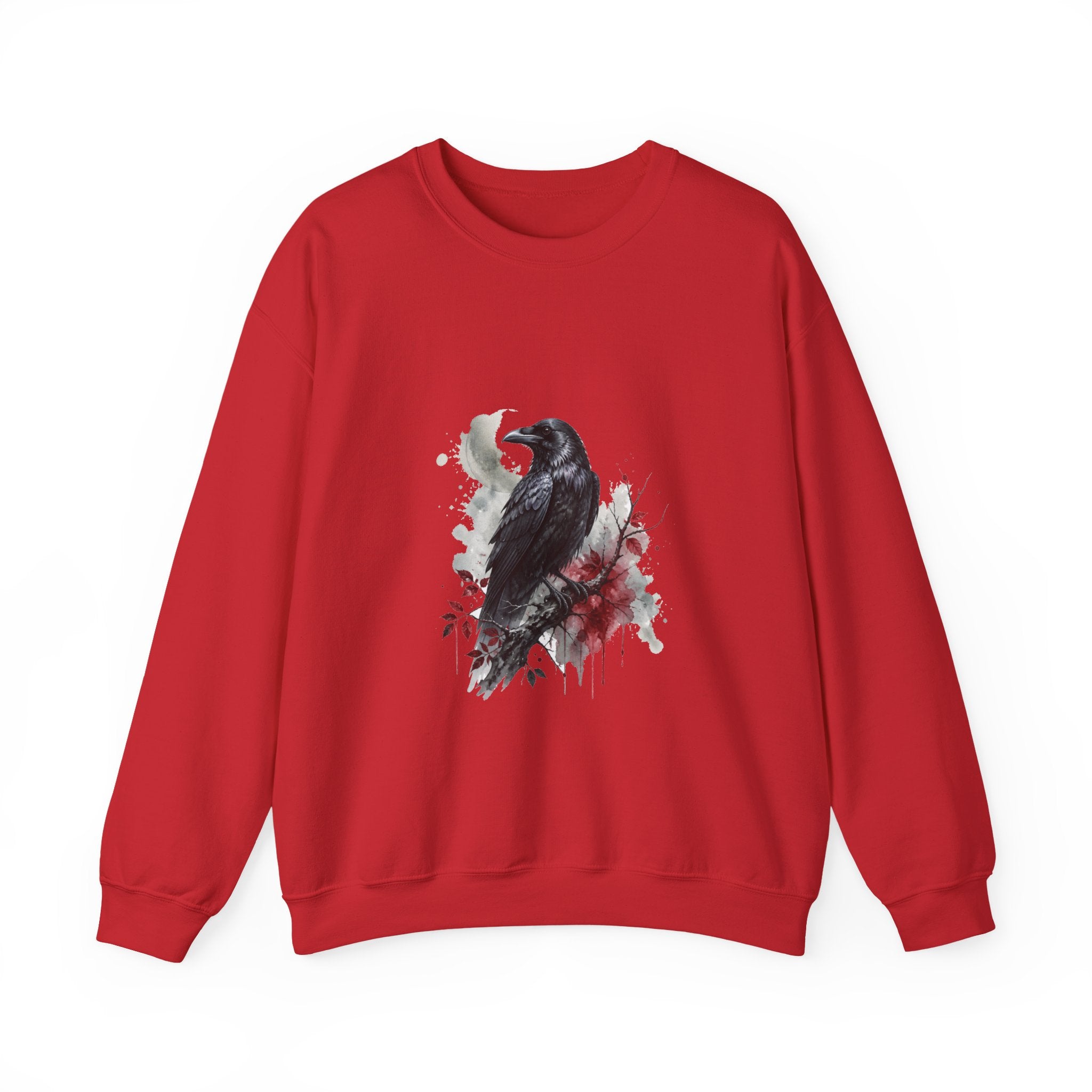 Matching Couple Sweatshirt - Raven & Swan Matching Couple Comfort Colors Crew Watercolor Art His Hers Birthday Gift - Design A