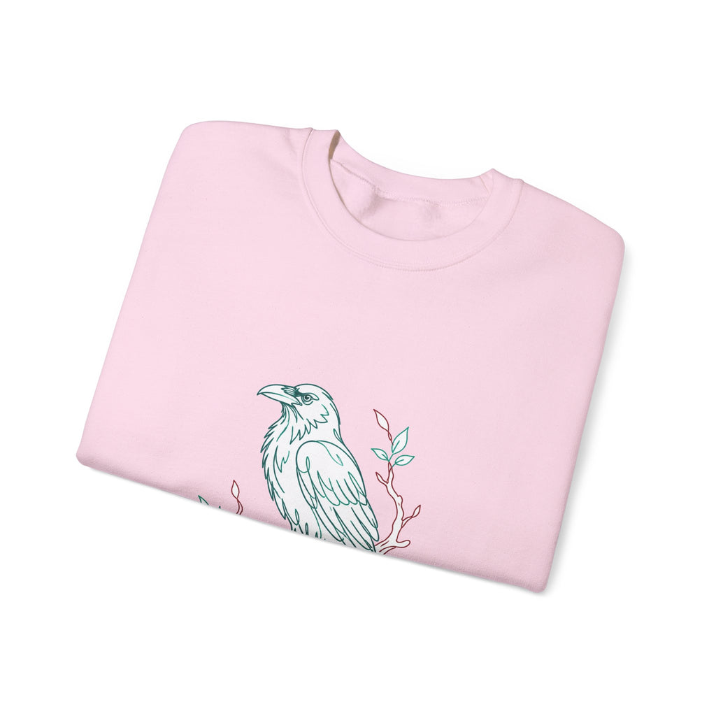 Matching Couple Sweatshirt - Raven & Swan Matching Couple Premium Fleece Sweatshirt Minimalist Art His Hers Christmas Gift - Design A