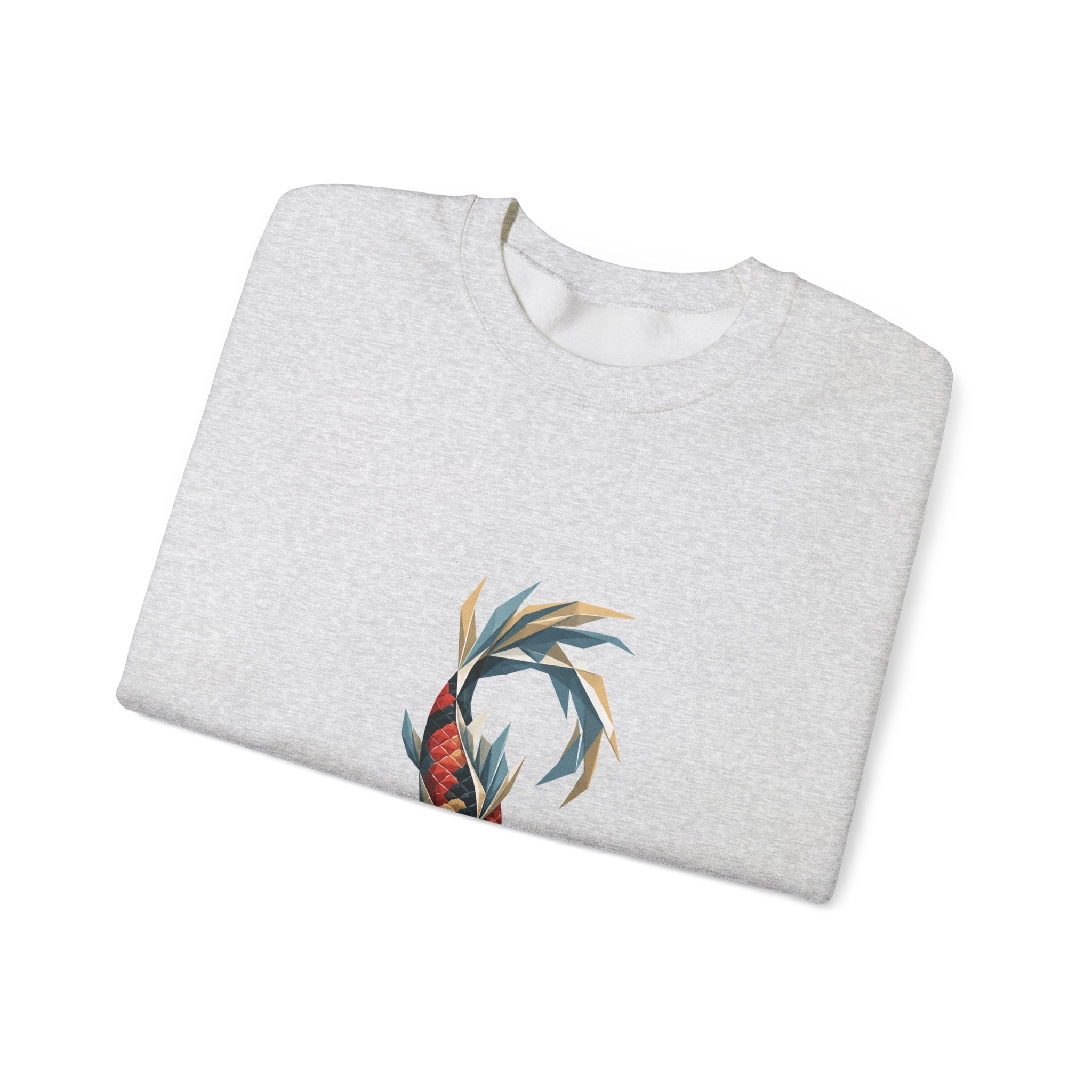 Matching Couple Sweatshirt - Koi Fish Yin Yang Matching Couple Crewneck Sweatshirt Geometric Art His Hers Couple Gift - Design B