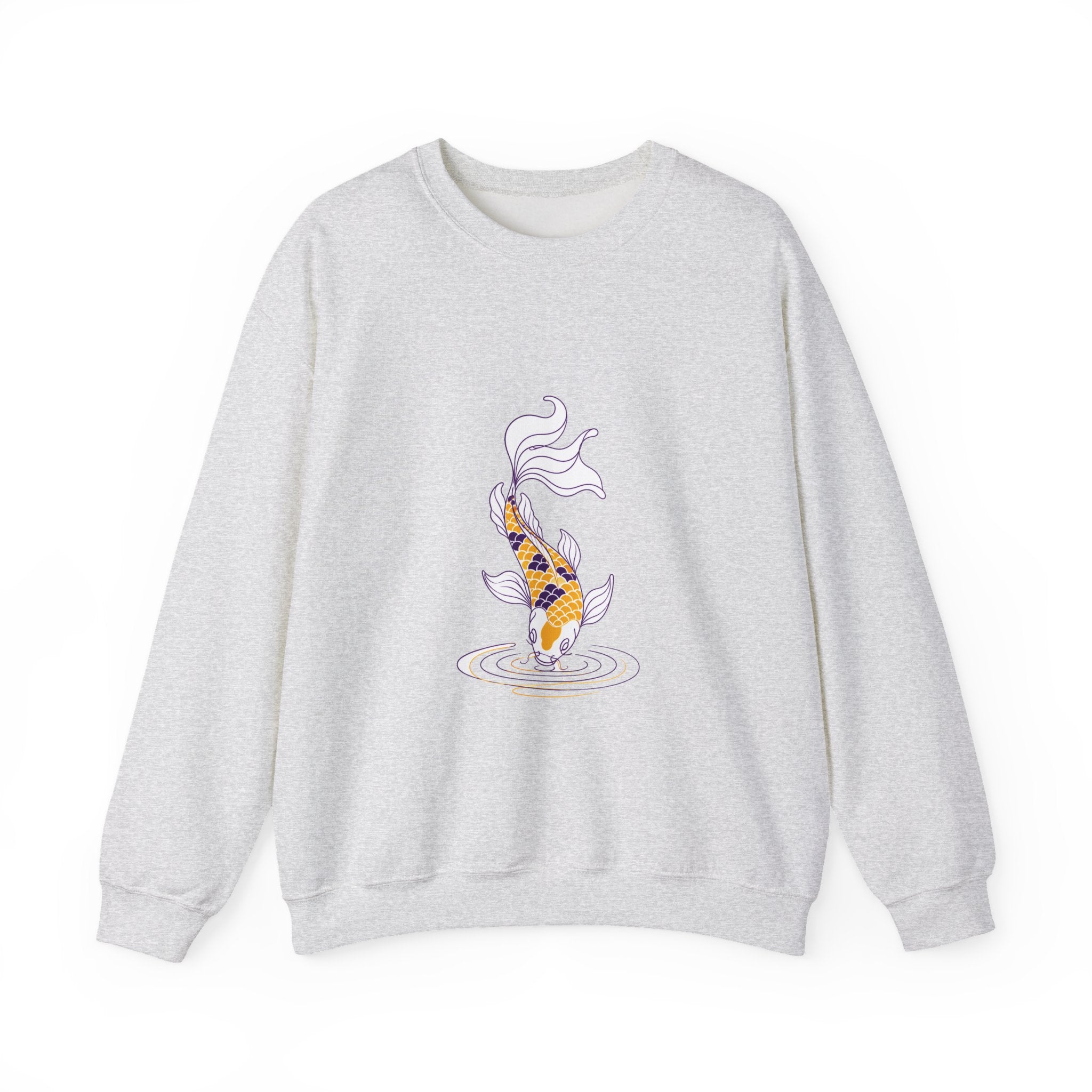 Matching Couple Sweatshirt - Koi Fish Yin Yang Matching Couple Comfort Colors Crew Minimalist Art His Hers Christmas Gift - Design B