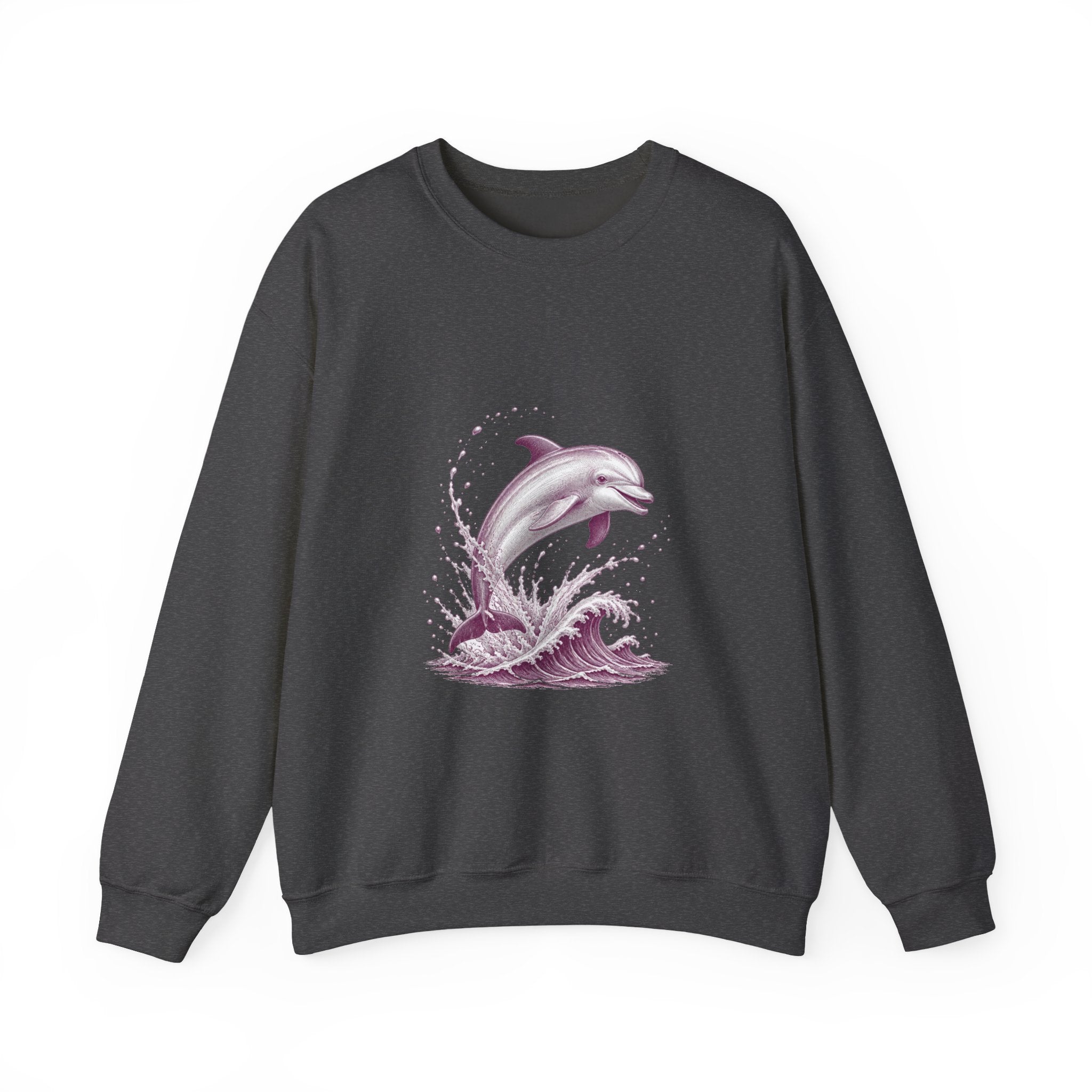 Matching Couple Sweatshirt - Shark & Dolphin Matching Couple Comfort Colors Crew Vintage Art His Hers Honeymoon Gift - Design B