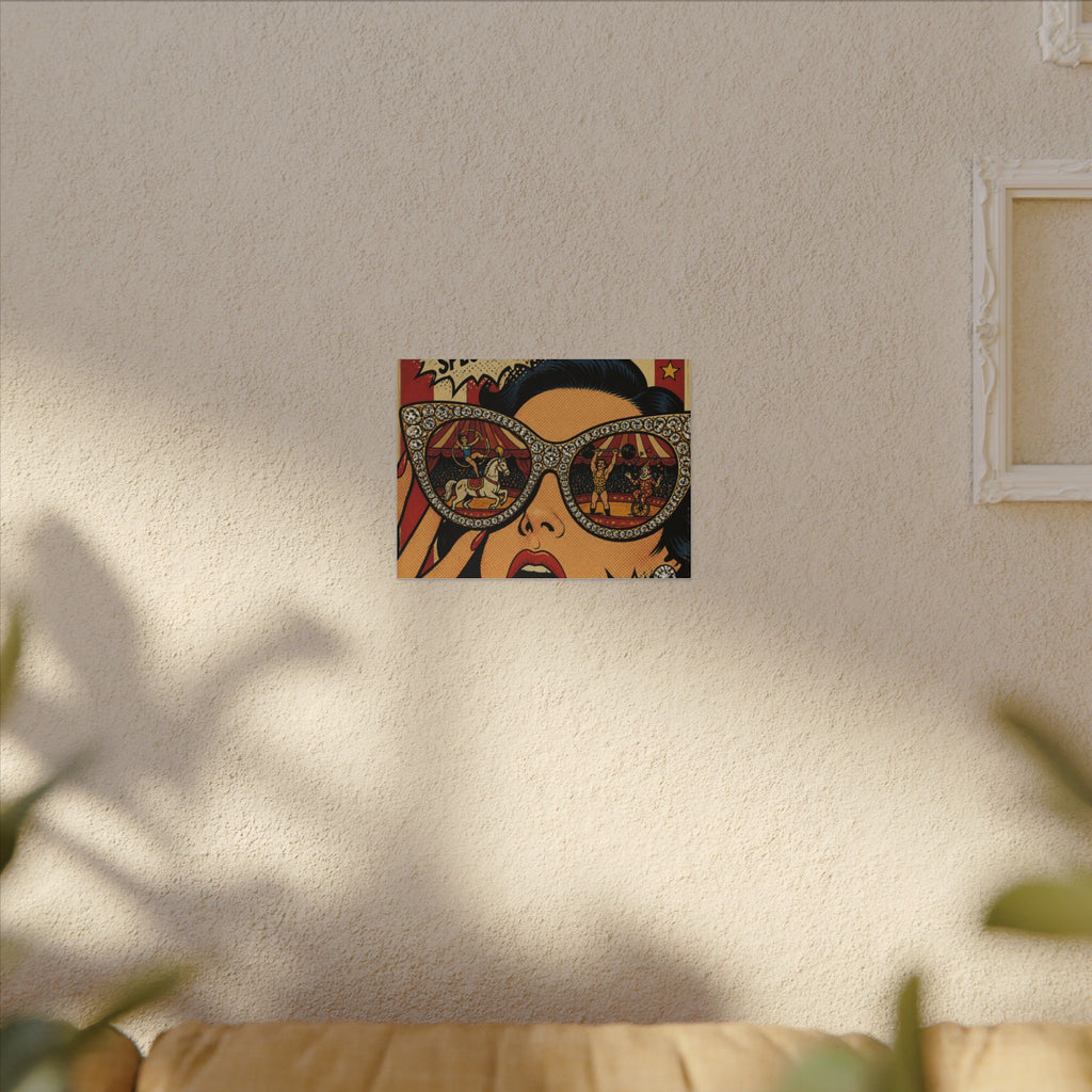 Sunglasses Circus Ring Wall Art Canvas 16×20 Pop Art Living Room Decor Maximalist Print