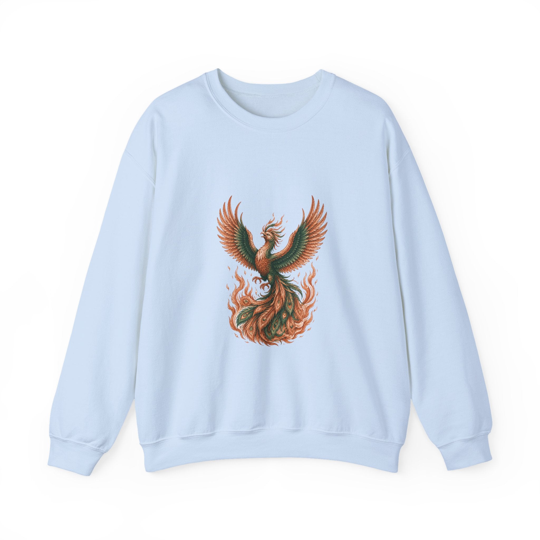 Matching Couple Sweatshirt - Dragon & Phoenix Matching Couple Comfort Colors Crew Hand-Drawn Art His Hers Anniversary Gift - Design B