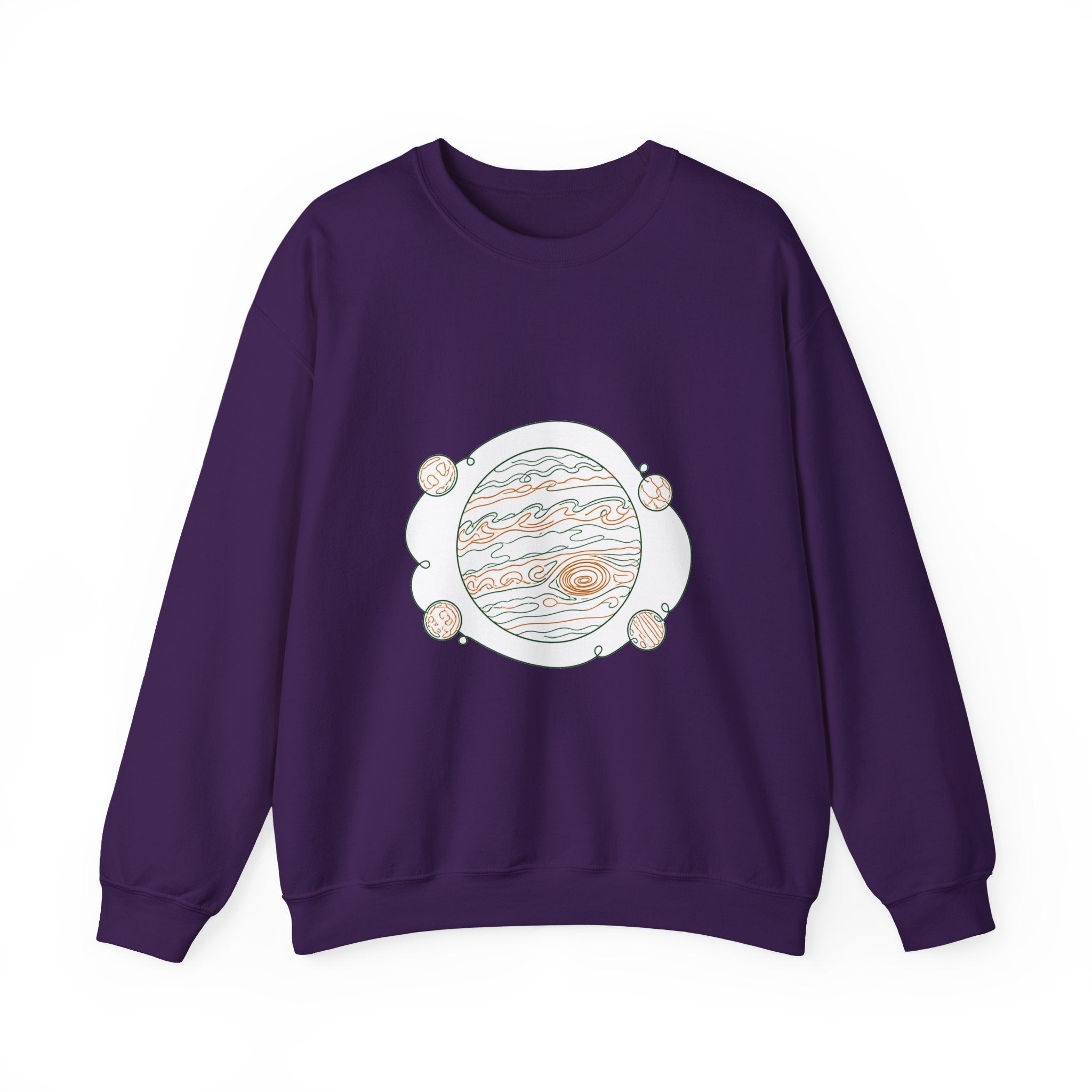 Matching Couple Sweatshirt - Saturn & Jupiter Matching Couple Comfort Colors Crew Minimalist Art His Hers Christmas Gift - Design B