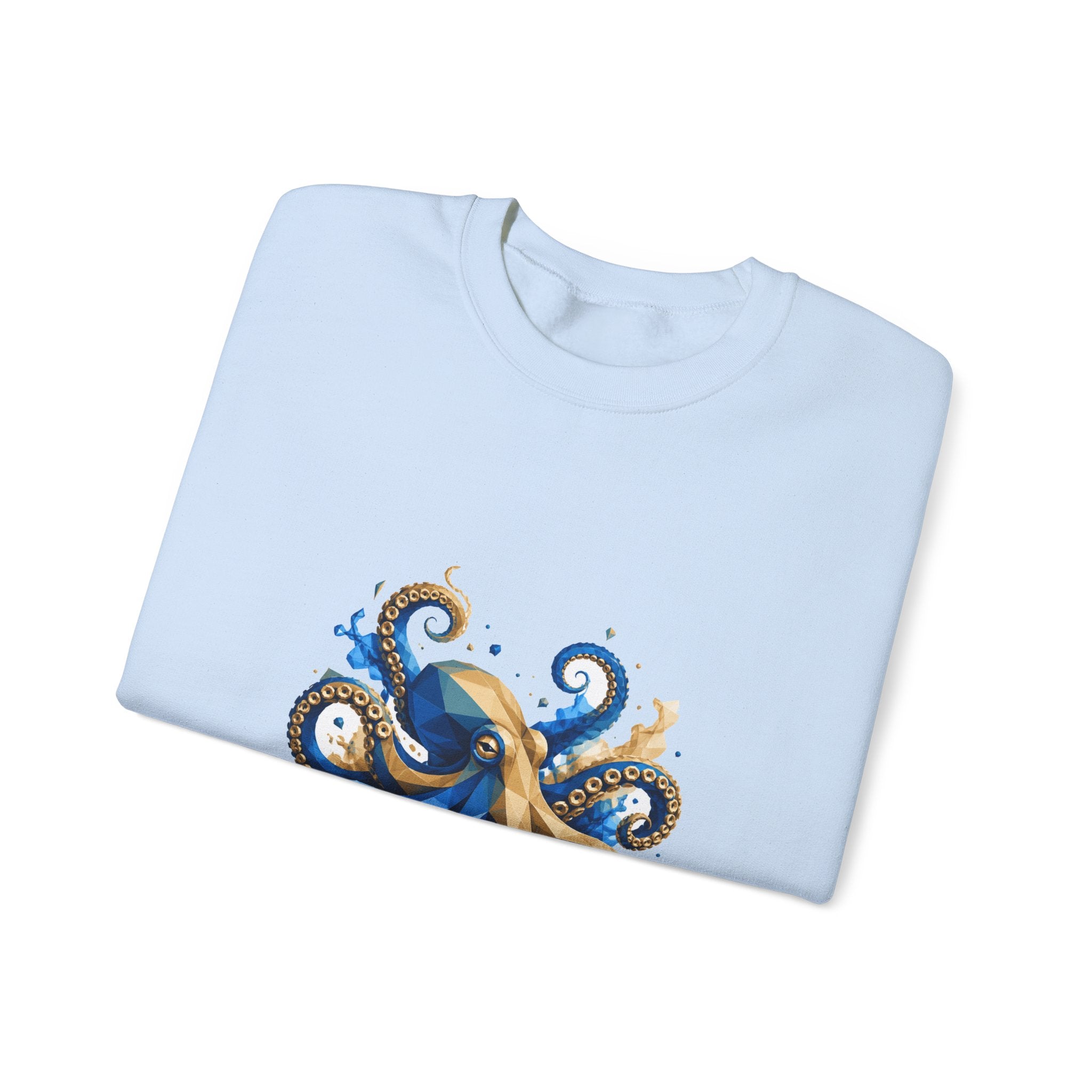 Matching Couple Sweatshirt - Octopus & Jellyfish Matching Couple Premium Fleece Sweatshirt Geometric Art His Hers Love Gift - Design A