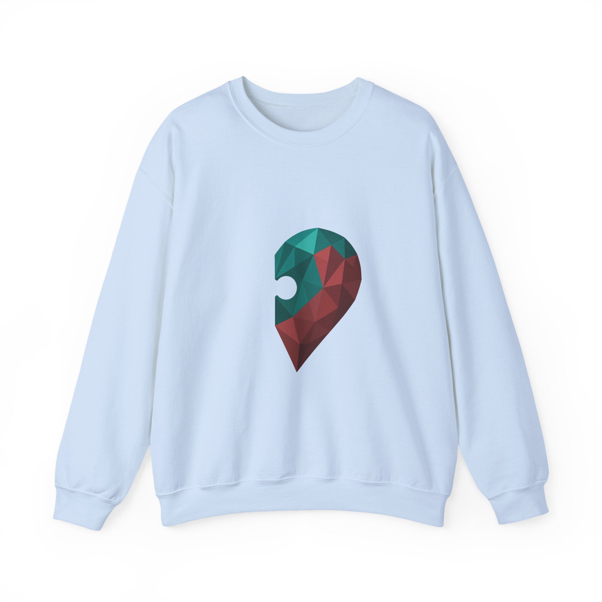 Matching Couple Sweatshirt - Puzzle Pieces Matching Couple Premium Fleece Sweatshirt Geometric Art His Hers Love Gift - Design B