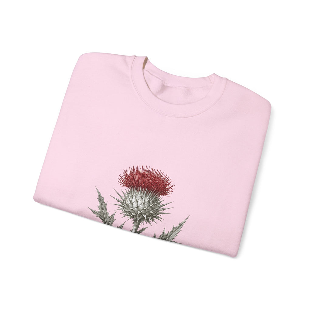 Matching Couple Sweatshirt - Lavender & Thistle Matching Couple Premium Fleece Sweatshirt Vintage Art His Hers Honeymoon Gift - Design B