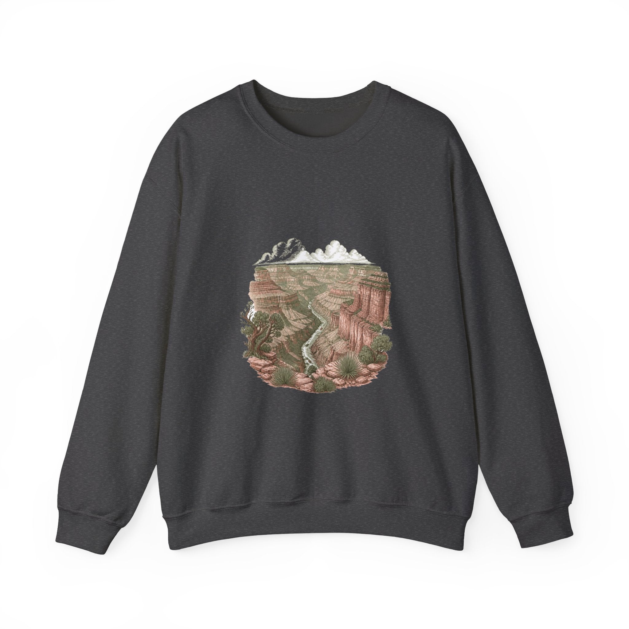 Matching Couple Sweatshirt - Lavender Fields & Canyon Matching Couple Comfort Colors Crew Vintage Art His Hers Honeymoon Gift - Design B