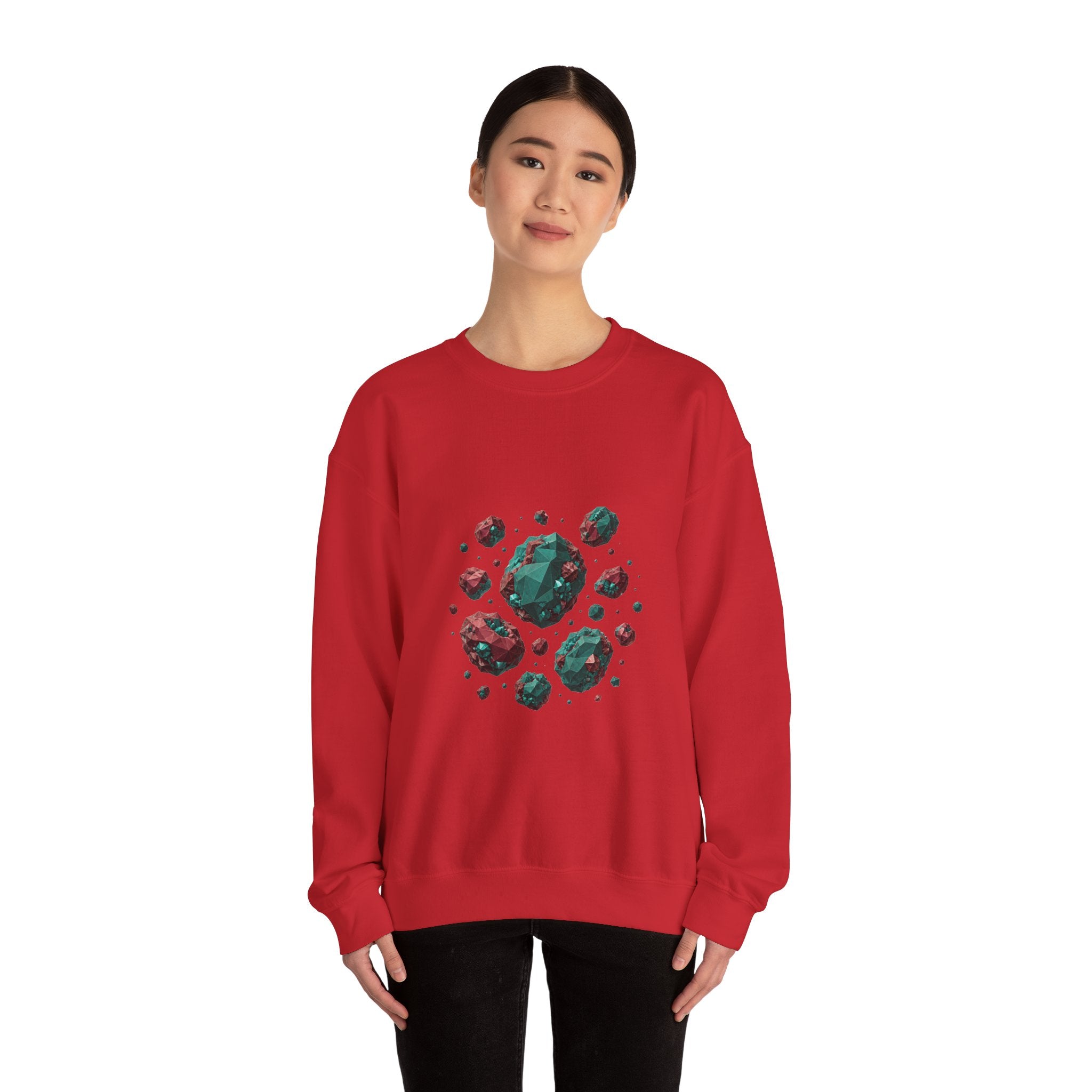 Matching Couple Sweatshirt - Comet & Asteroid Matching Couple Comfort Colors Crew Geometric Art His Hers Love Gift - Design B