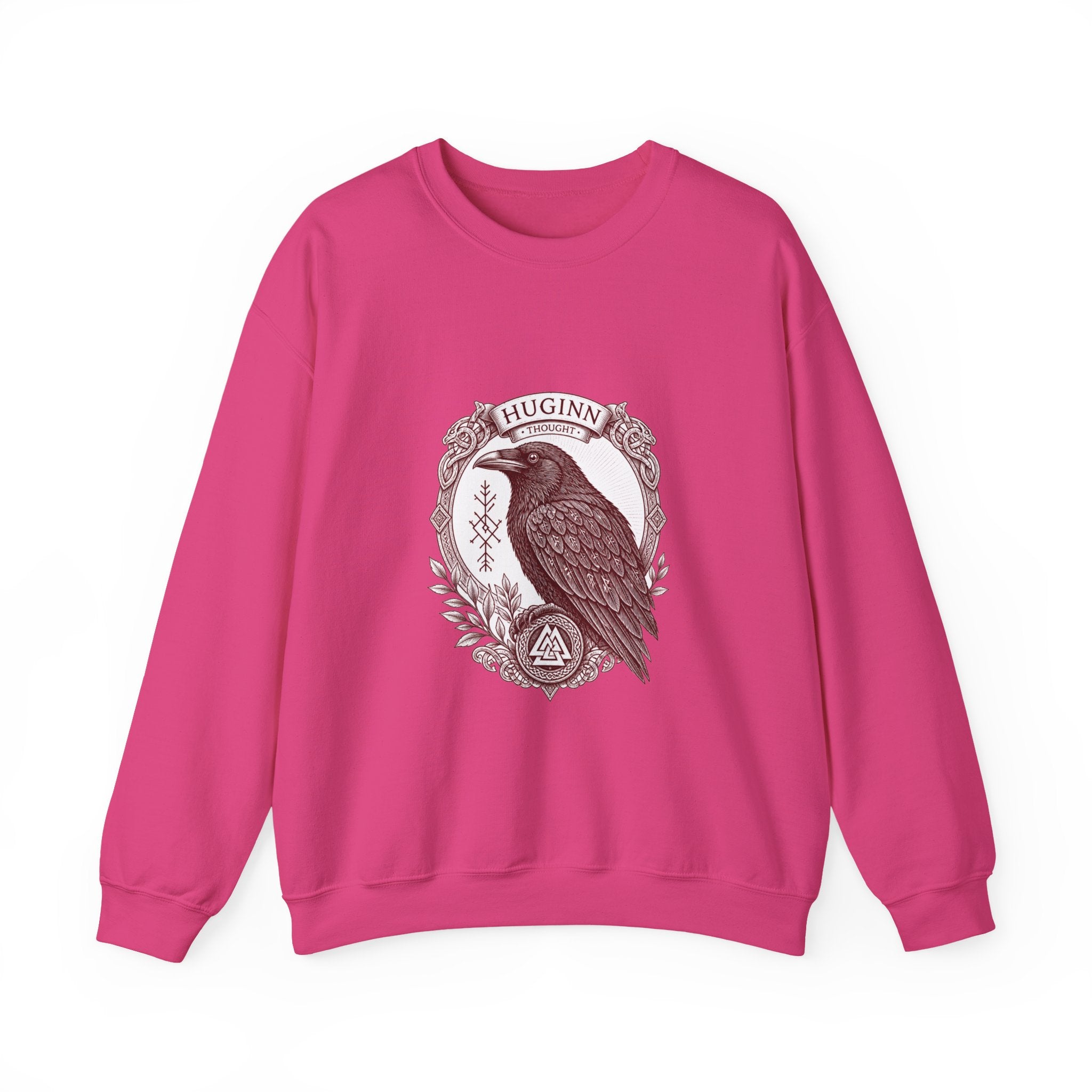 Matching Couple Sweatshirt - Huginn & Muninn Matching Couple Premium Fleece Sweatshirt Vintage Art His Hers Honeymoon Gift - Design A