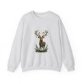Matching Couple Sweatshirt - Bear & Deer Matching Couple Crewneck Sweatshirt Geometric Art His Hers Couple Gift - Design B