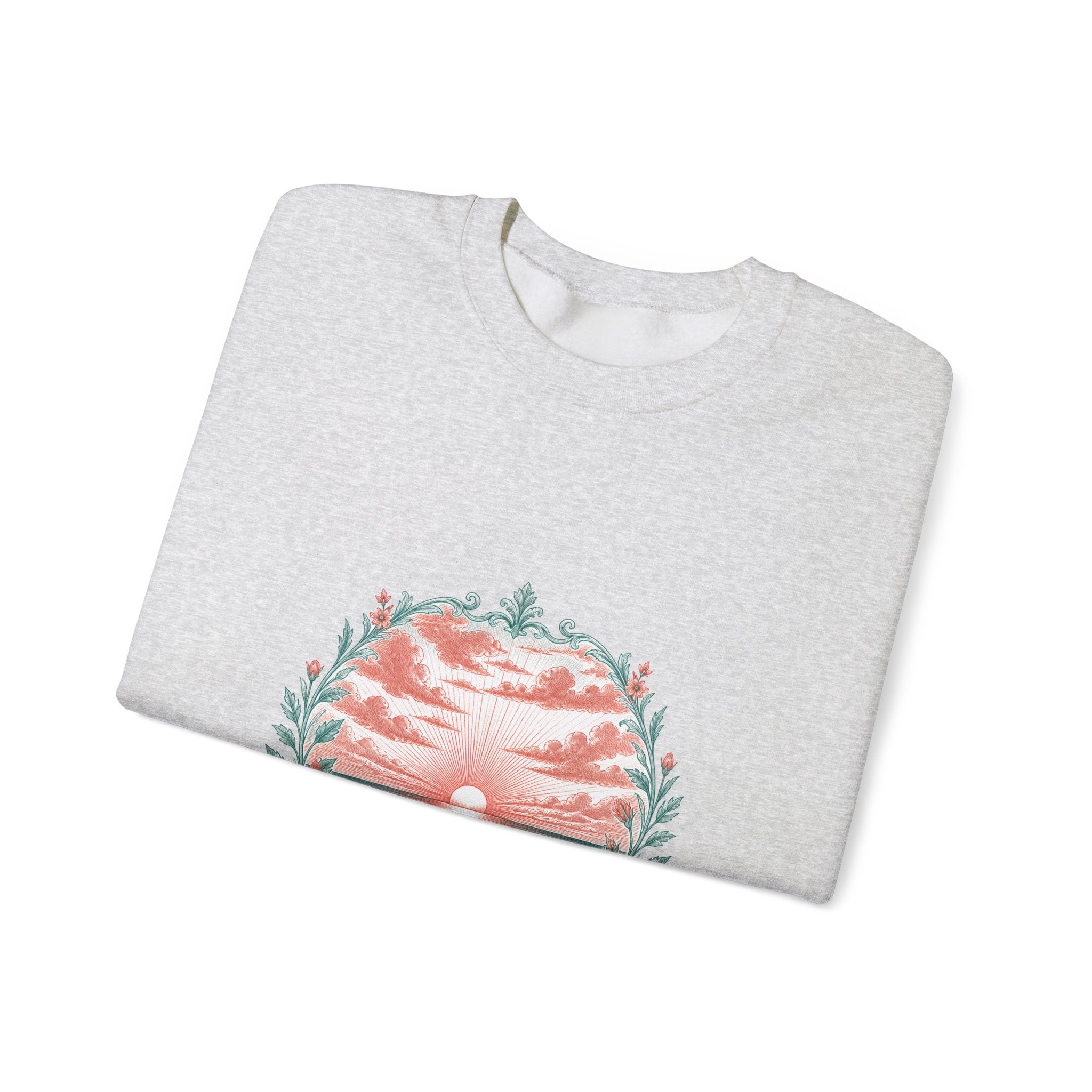 Matching Couple Sweatshirt - Sunrise & Sunset Matching Couple Crewneck Sweatshirt Vintage Art His Hers Wedding Gift - Design A