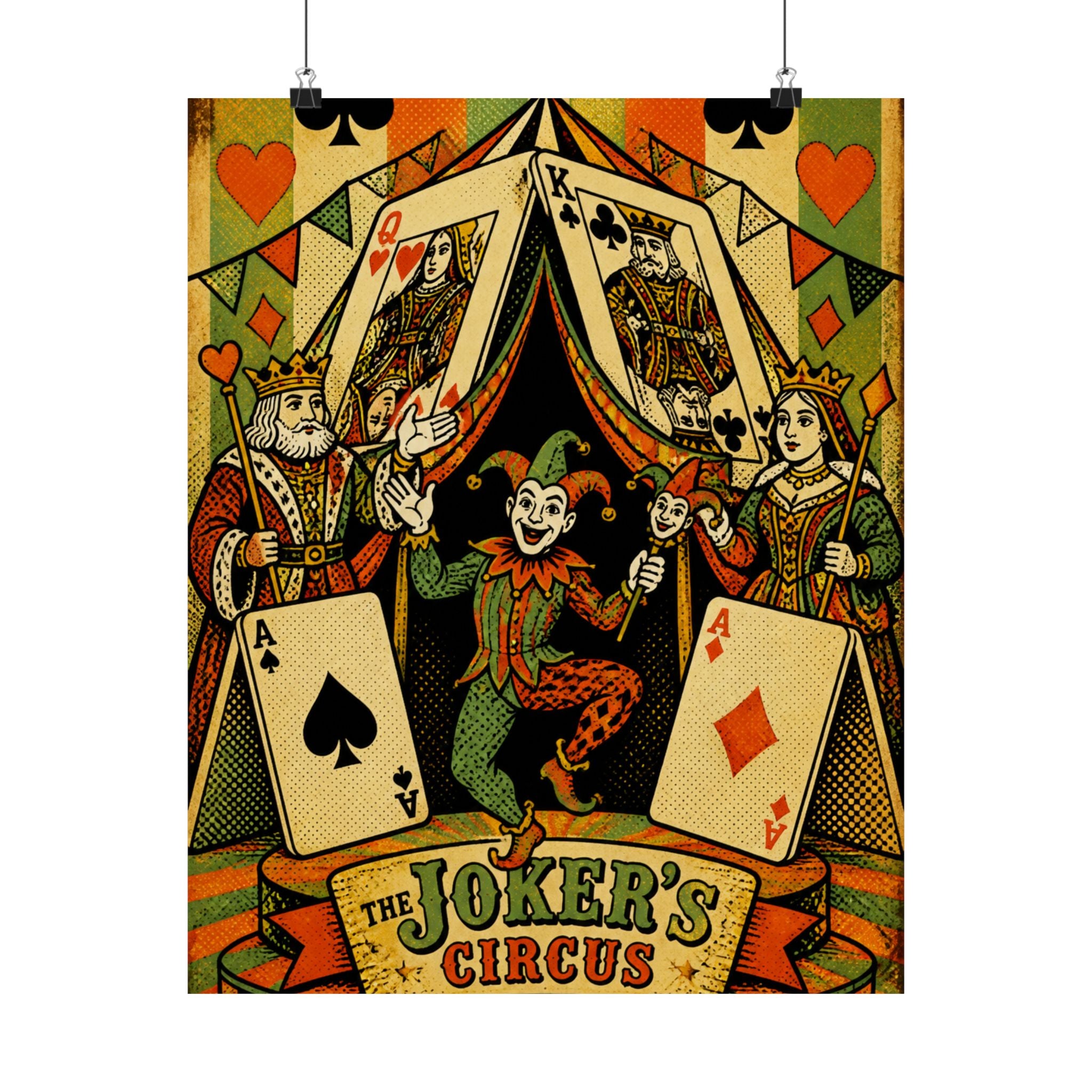Playing Cards Tent Wall Art Poster 18×24 Pop Art Living Room Decor Maximalist Print