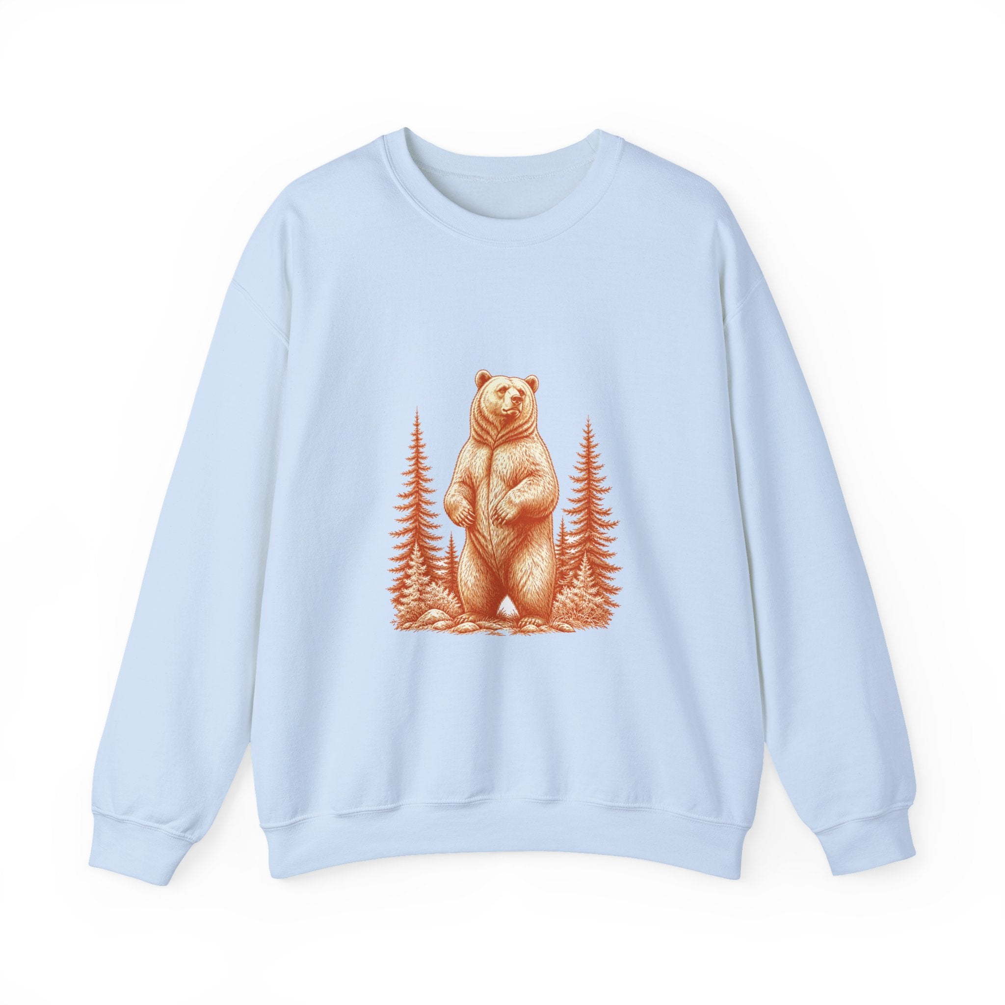 Matching Couple Sweatshirt - Bear & Deer Matching Couple Crewneck Sweatshirt Hand-Drawn Art His Hers Best Friend Gift - Design A