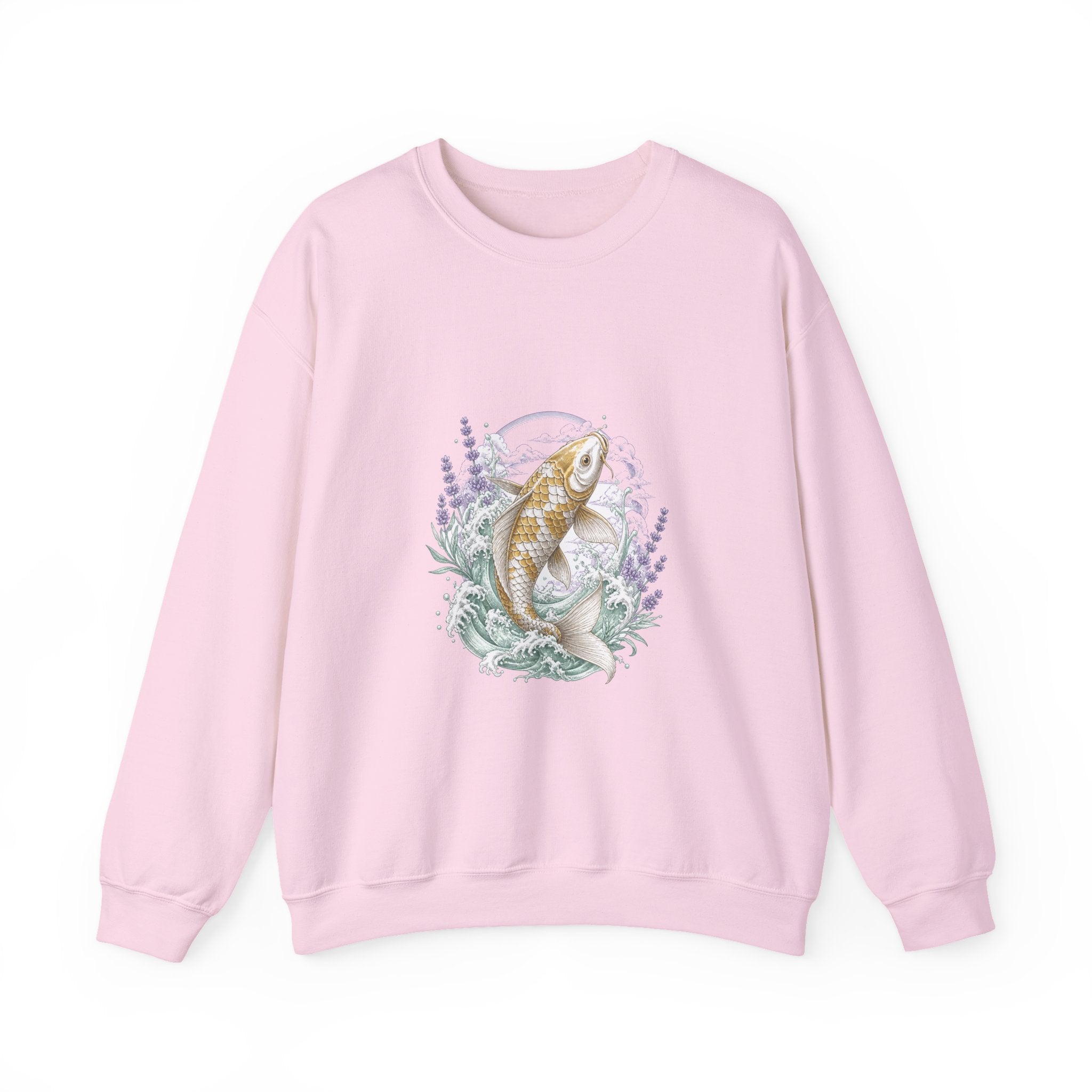 Matching Couple Sweatshirt - Koi Fish Yin Yang Matching Couple Crewneck Sweatshirt Vintage Art His Hers Wedding Gift - Design A