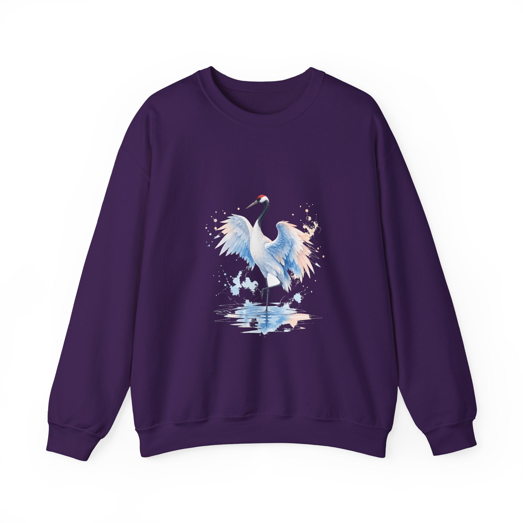 Matching Couple Sweatshirt - Tiger & Crane Matching Couple Comfort Colors Crew Watercolor Art His Hers Birthday Gift - Design B