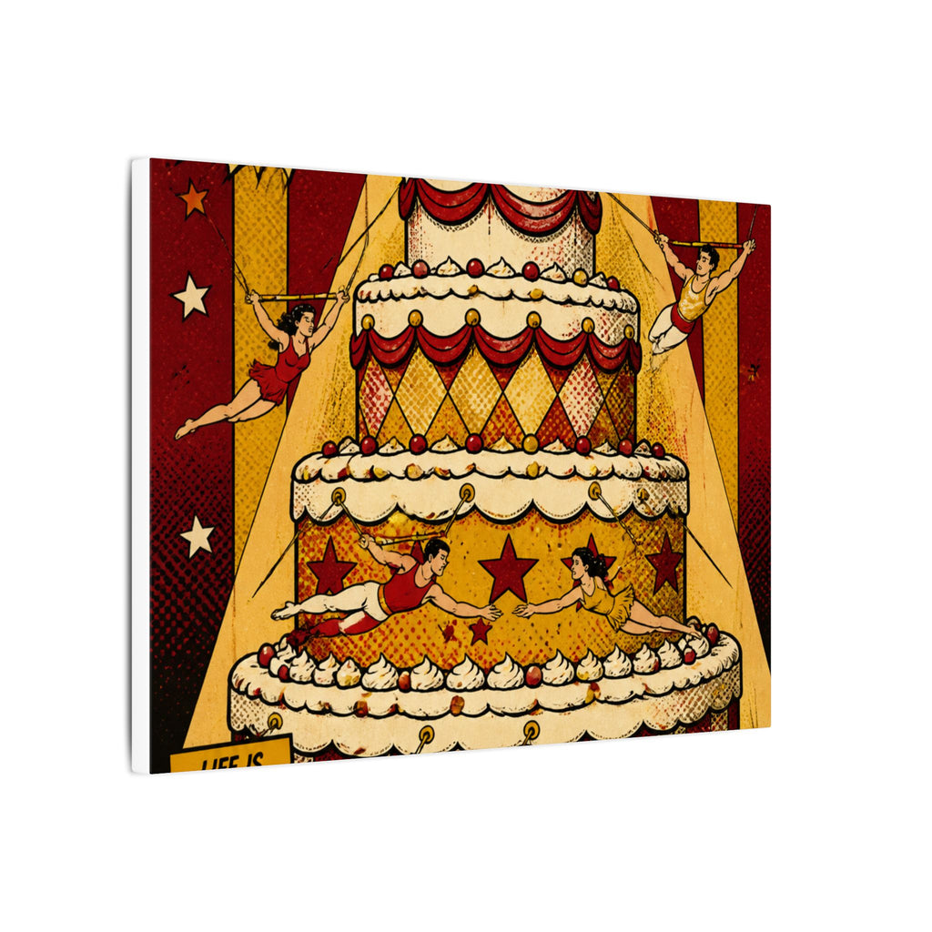 Birthday Cake Trapeze Wall Art Canvas 16×20 Pop Art Living Room Decor Maximalist Print
