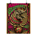 Elephant on Ball Wall Art Poster 18×24 Psychedelic Cafe Decor Maximalist Print