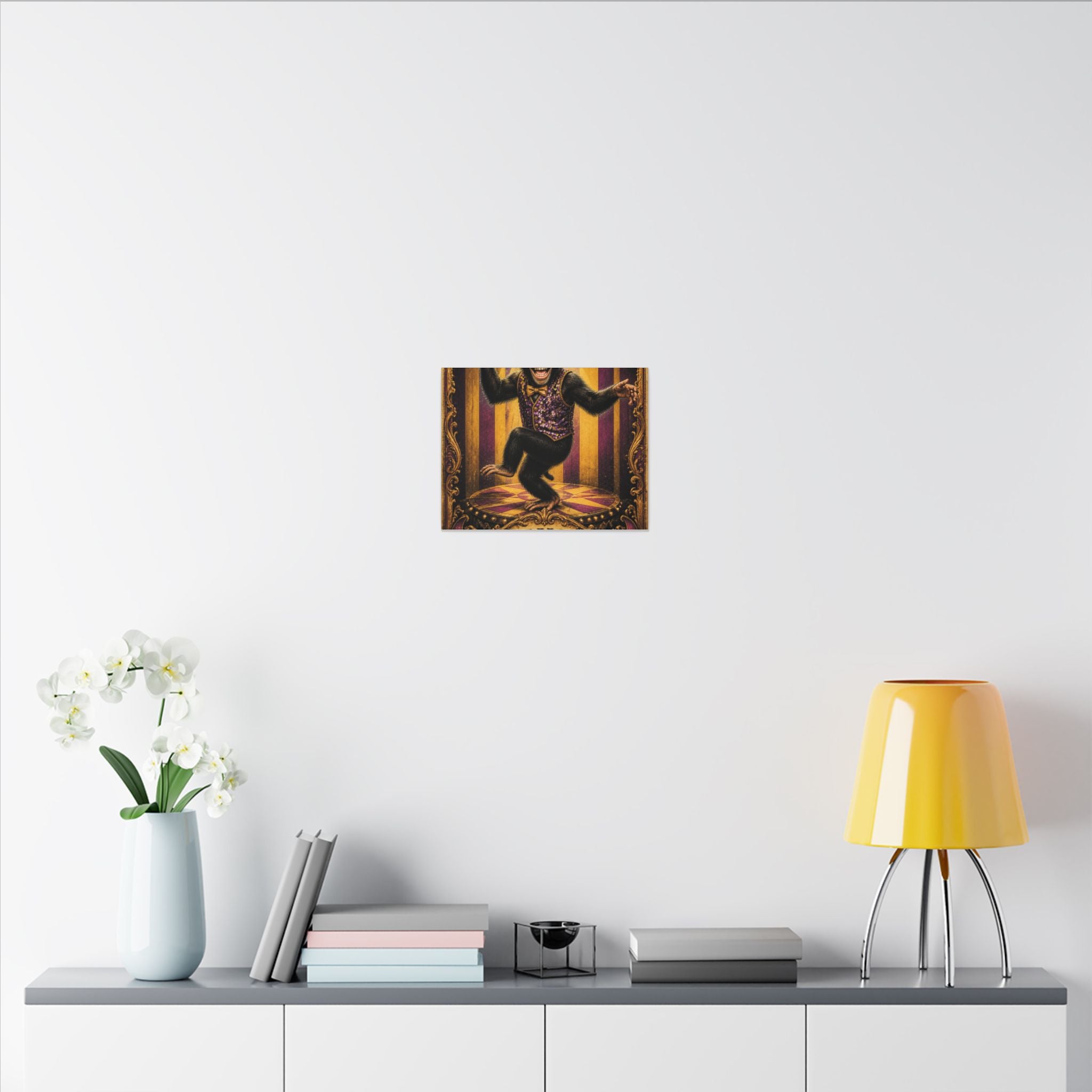 Dancing Monkey Wall Art Canvas 24×36 Baroque Studio Decor Maximalist Print