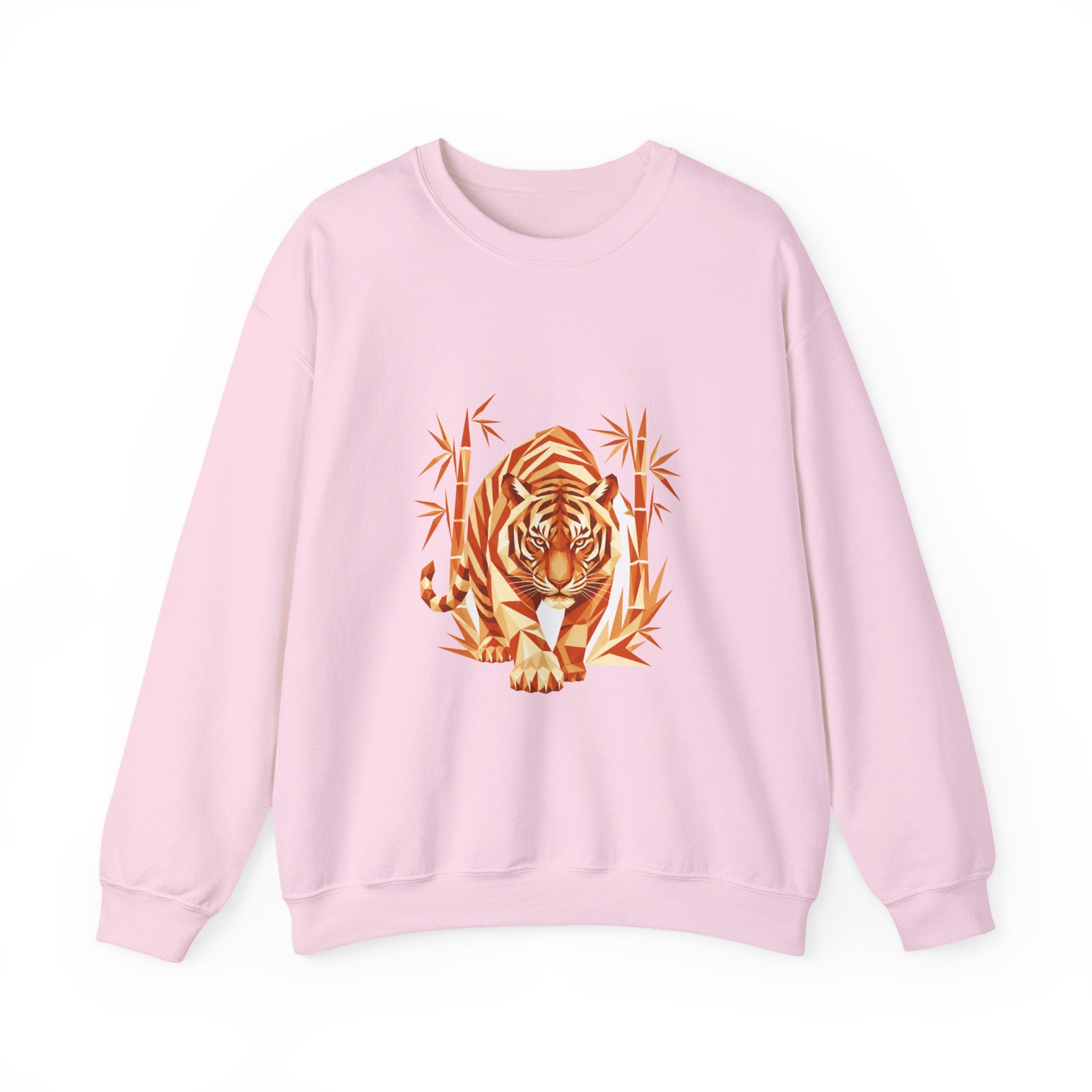 Matching Couple Sweatshirt - Tiger & Crane Matching Couple Premium Fleece Sweatshirt Geometric Art His Hers Love Gift - Design A