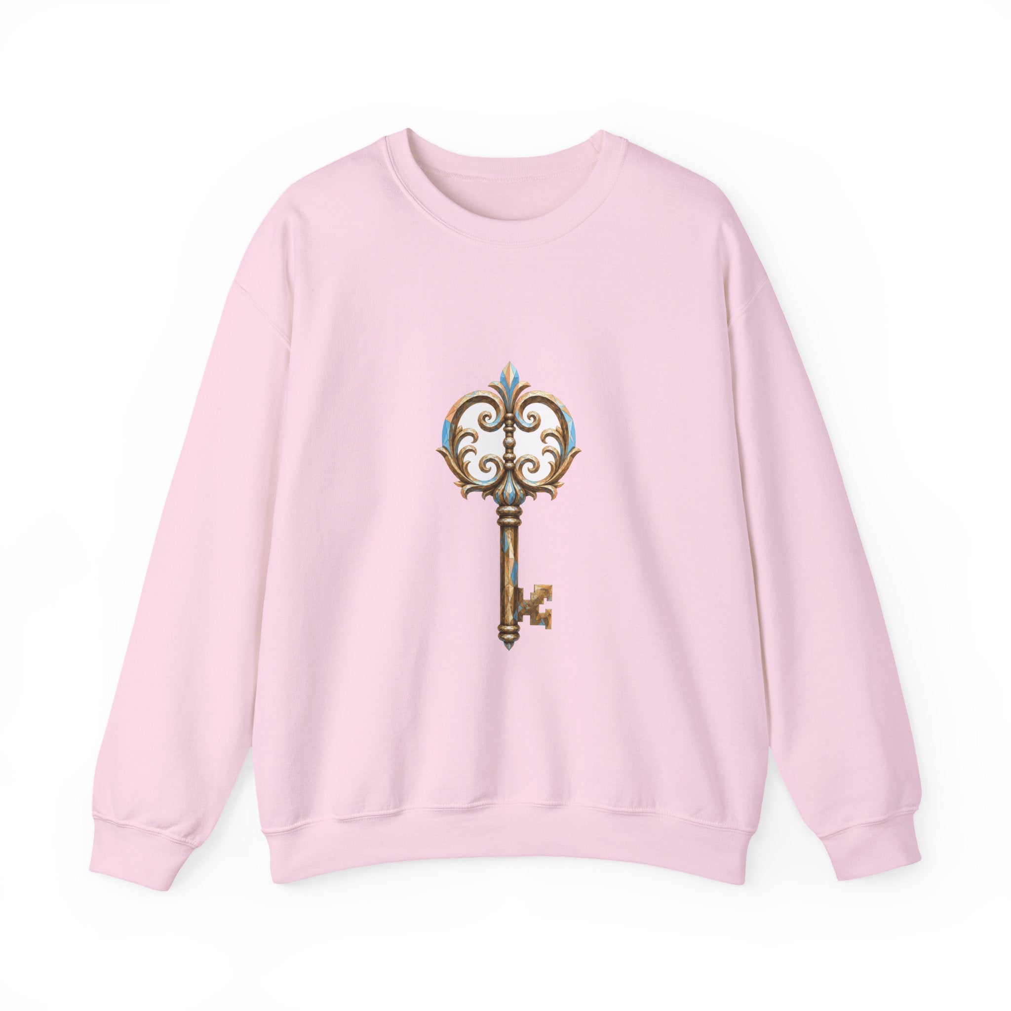 Matching Couple Sweatshirt - Key & Lock Matching Couple Crewneck Sweatshirt Geometric Art His Hers Couple Gift - Design A