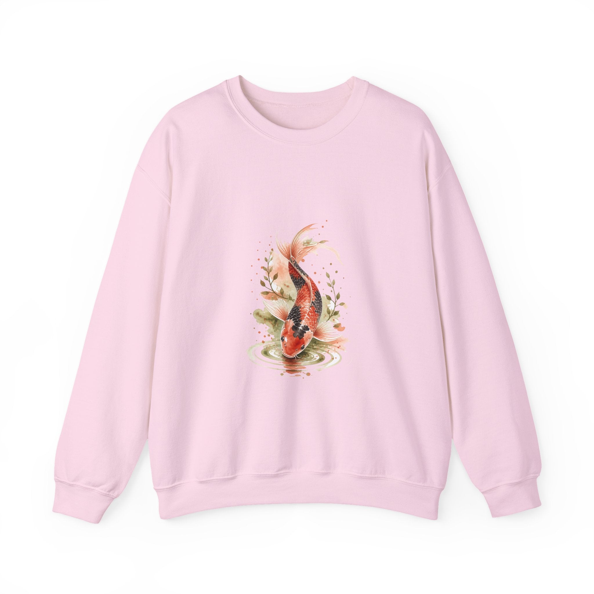 Matching Couple Sweatshirt - Koi Fish Yin Yang Matching Couple Comfort Colors Crew Watercolor Art His Hers Birthday Gift - Design B
