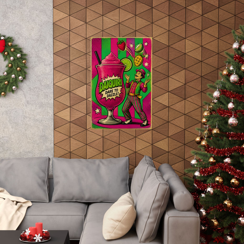 Daiquiri Fruit Juggler Wall Art Poster 24×36 Pop Art Restaurant Decor Maximalist Print