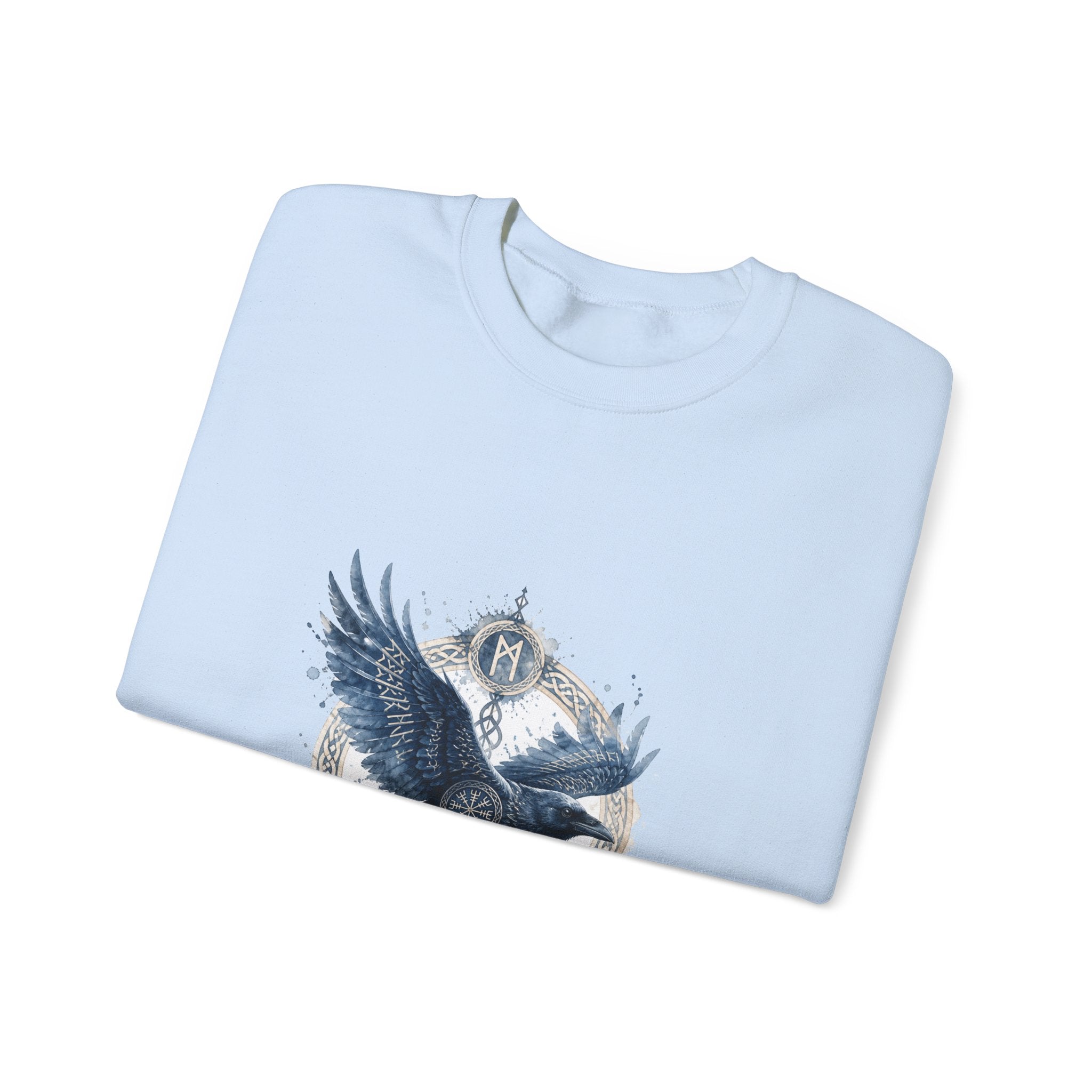Matching Couple Sweatshirt - Huginn & Muninn Matching Couple Comfort Colors Crew Watercolor Art His Hers Birthday Gift - Design B
