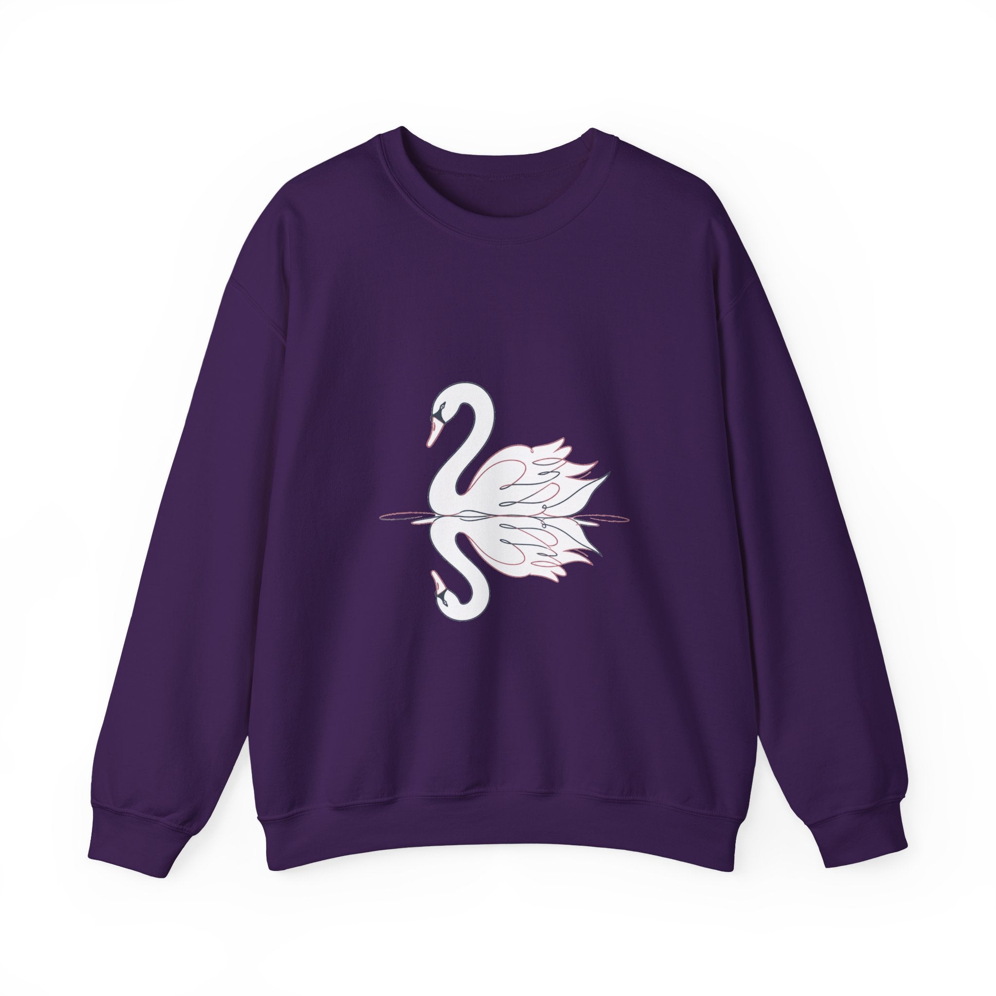 Matching Couple Sweatshirt - Raven & Swan Matching Couple Comfort Colors Crew Minimalist Art His Hers Christmas Gift - Design B