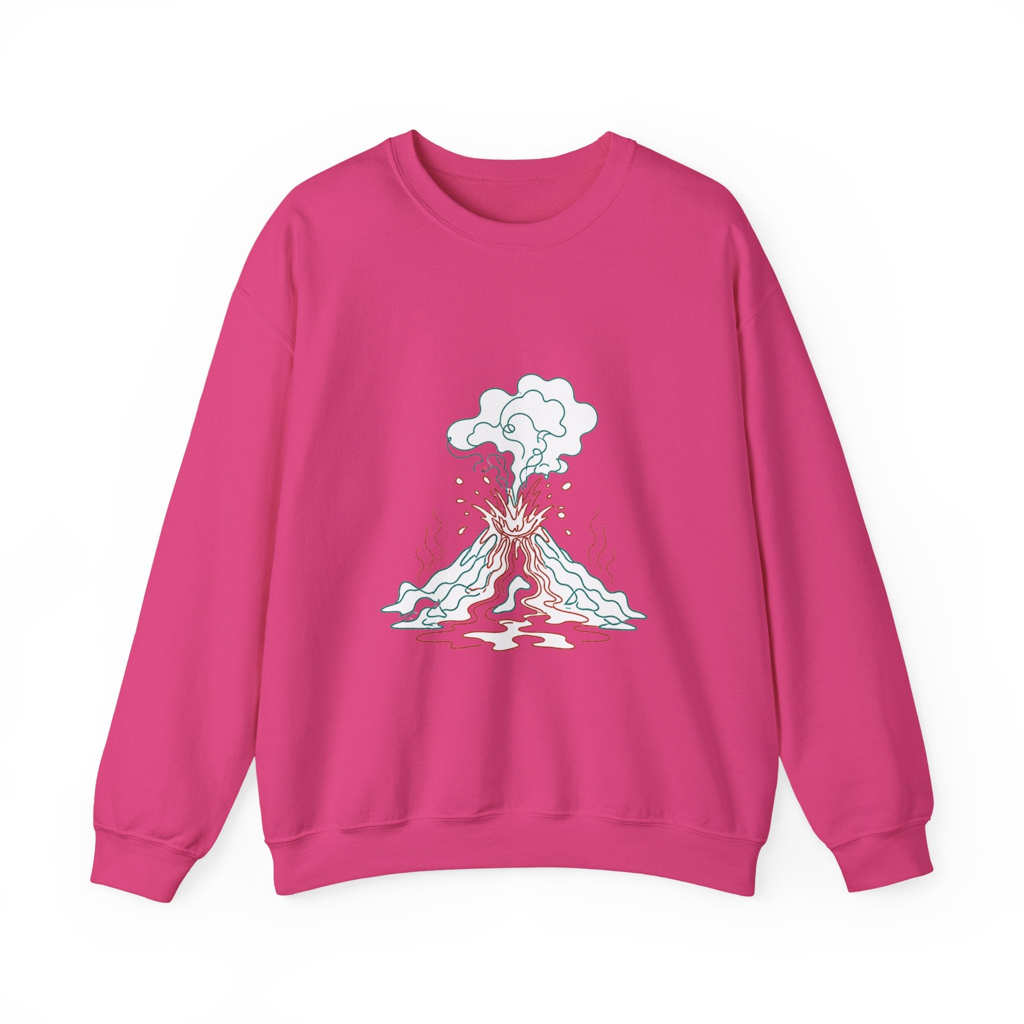 Matching Couple Sweatshirt - Volcano & Glacier Matching Couple Comfort Colors Crew Minimalist Art His Hers Christmas Gift - Design A