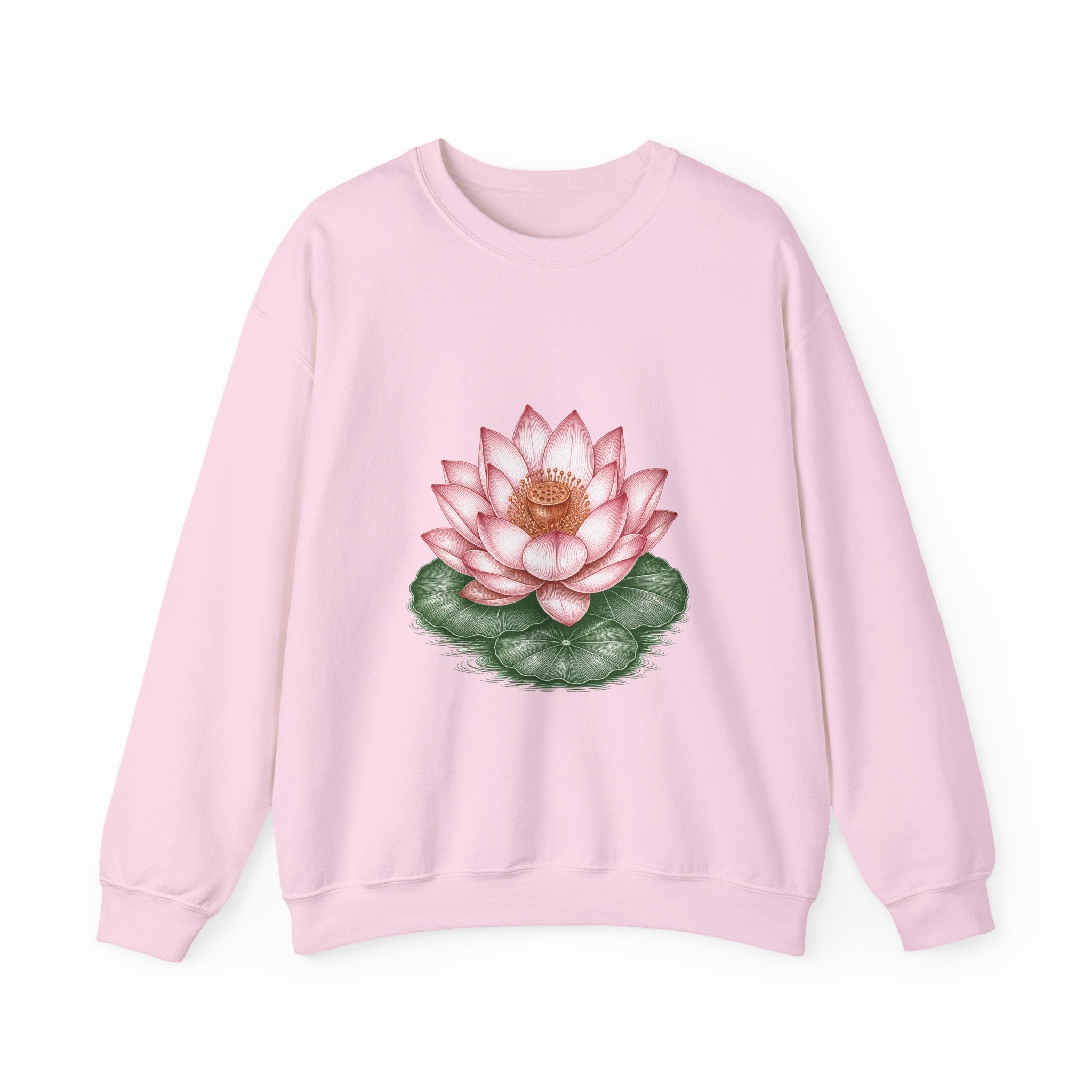 Matching Couple Sweatshirt - Open & Closed Lotus Matching Couple Comfort Colors Crew Vintage Art His Hers Honeymoon Gift - Design A